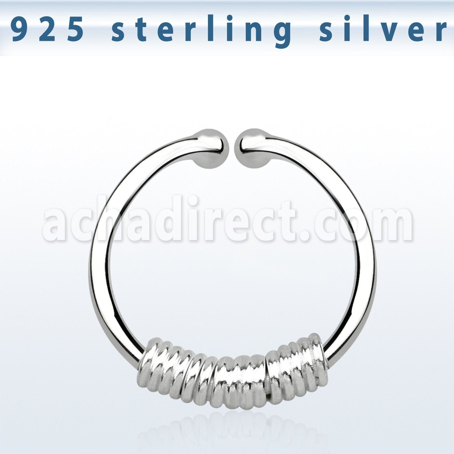 agsep12k anillo septum falso plata 925 1mm alambre envuelto alrededor 12mm distribuidor