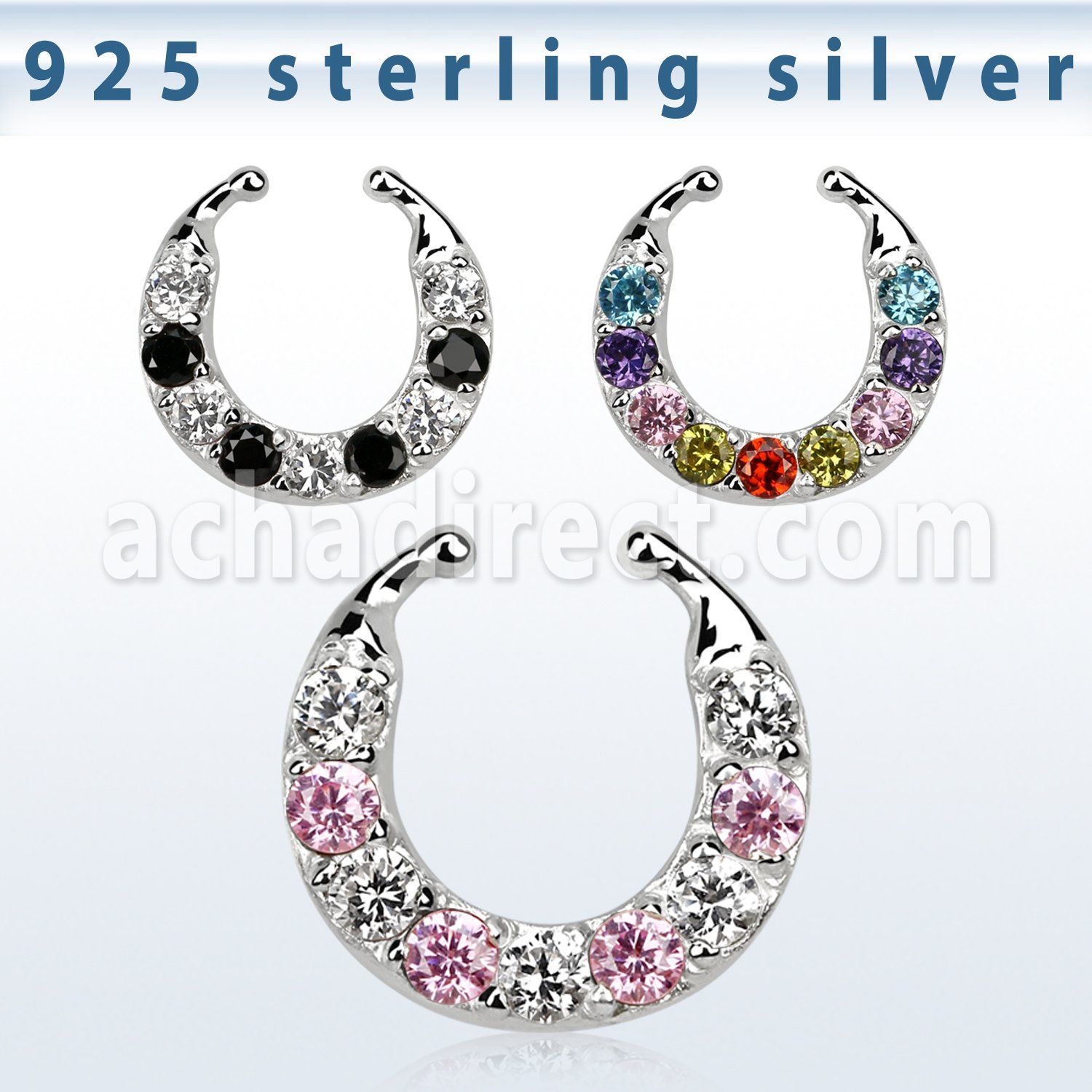 agsepz2x falso septum plata 925 1mm zirconia 2 5mm circular 12mm distribuidor mayorista