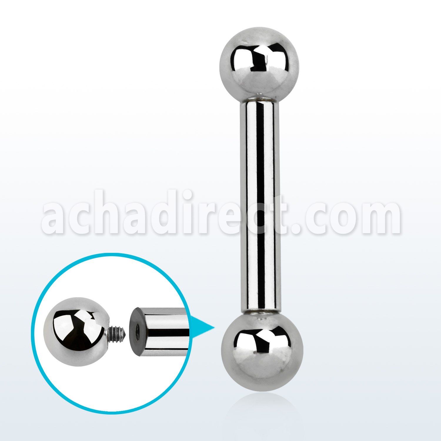 bb8 barbell lengua acero 316l 3mm bolas 6mm rosca interna venta