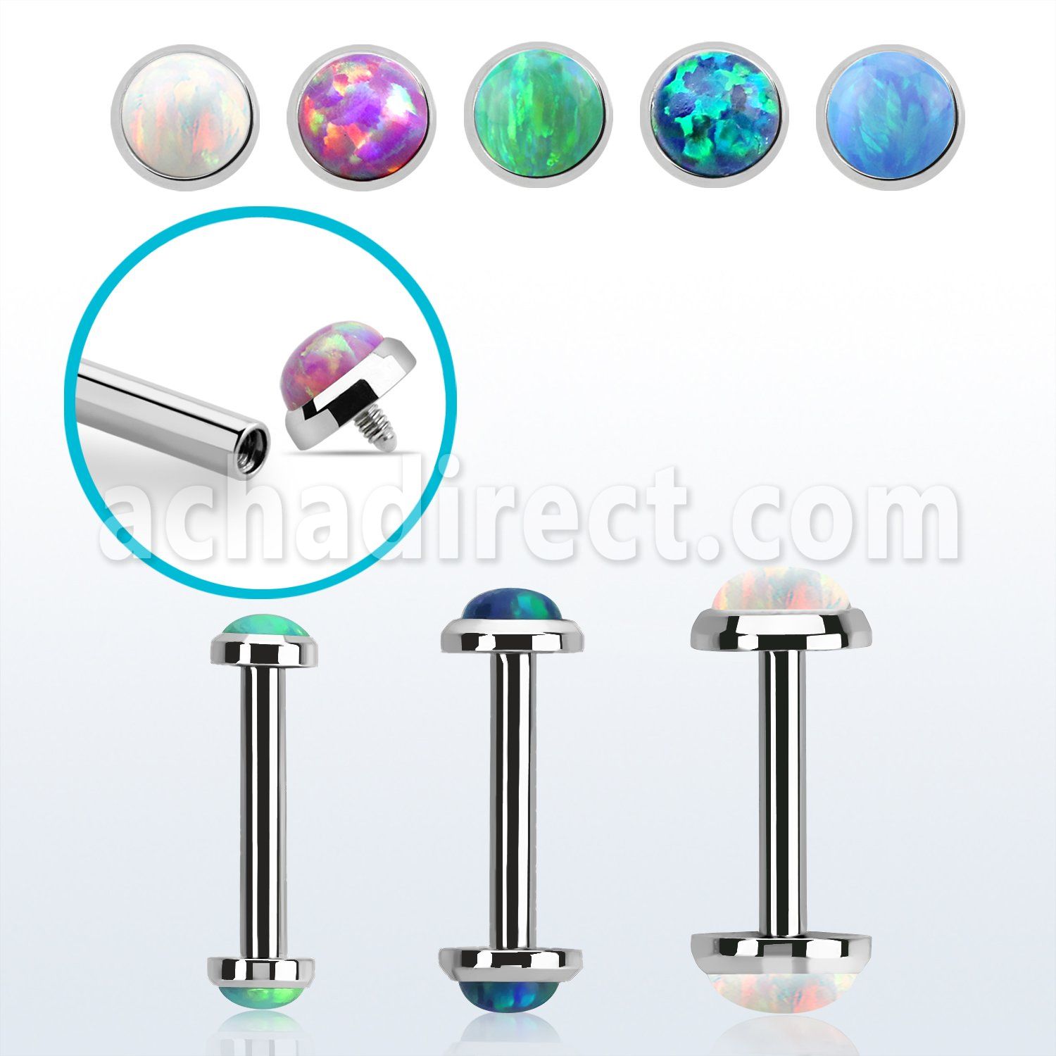 bbe2oin banana ceja acero 316l rosca interna opalo al por mayor