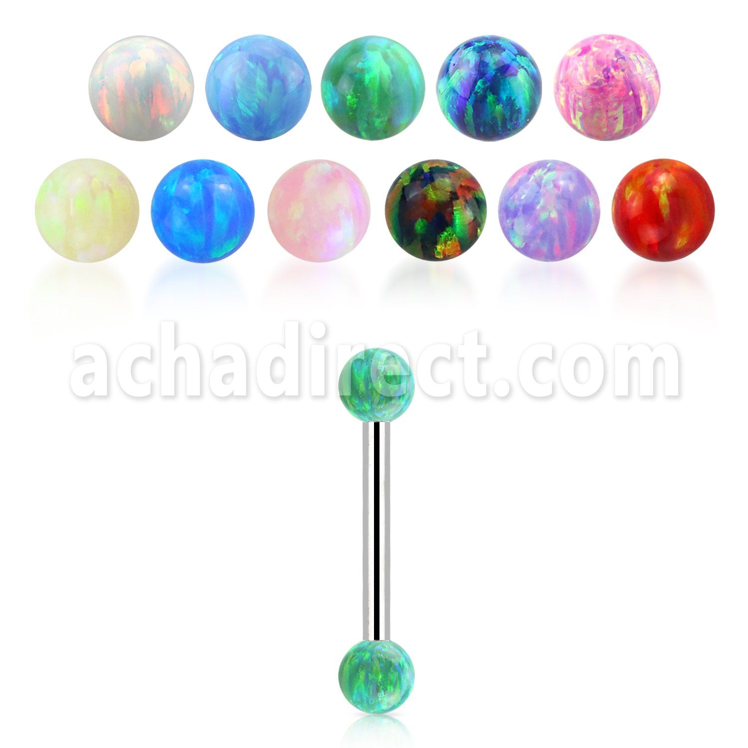 bbeop3 barbell ceja helix acero quirurgico bolas opalo 3mm venta