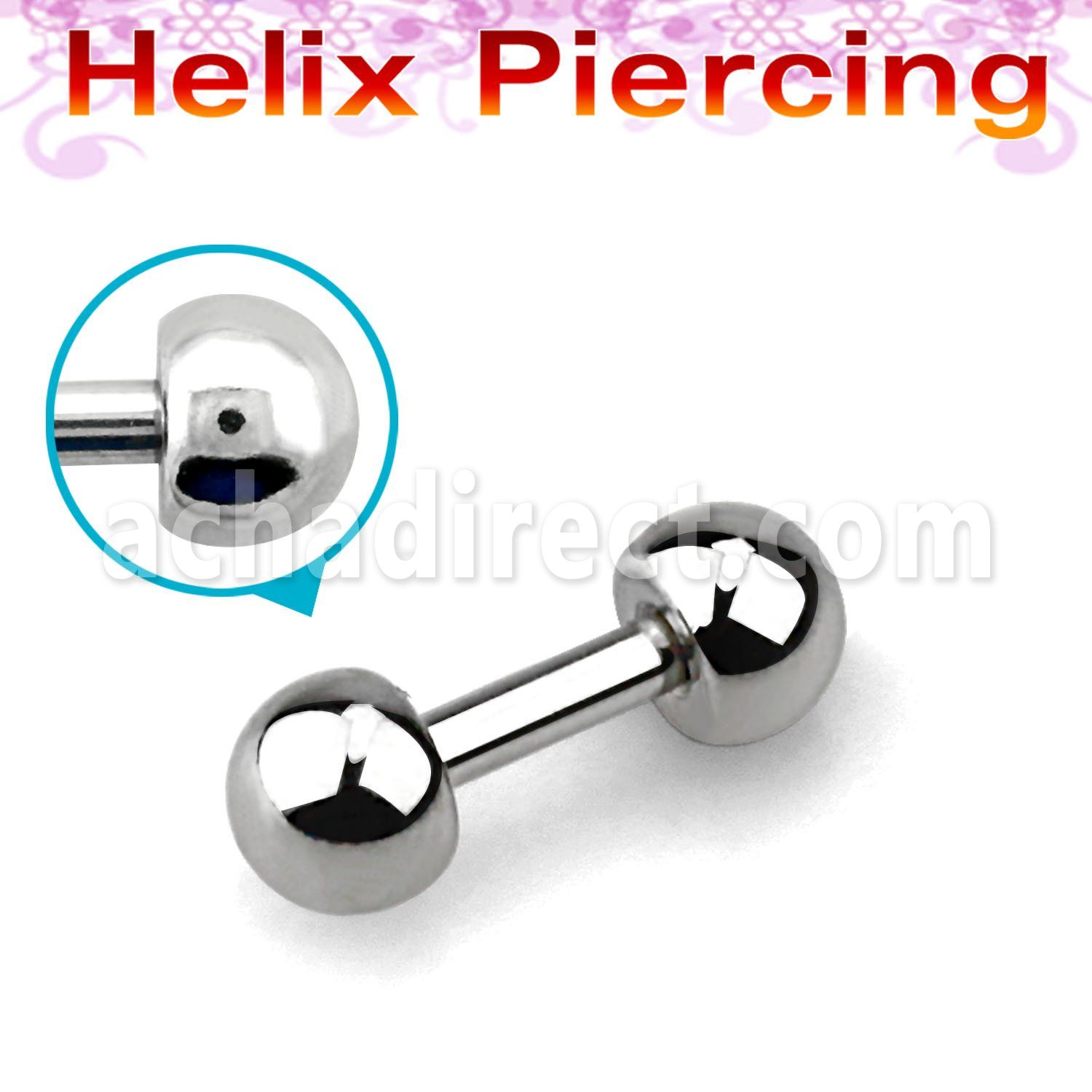 bber28 piercing helix acero quirurgico medias bolas acero 5mm se ajustan cerca piel venta