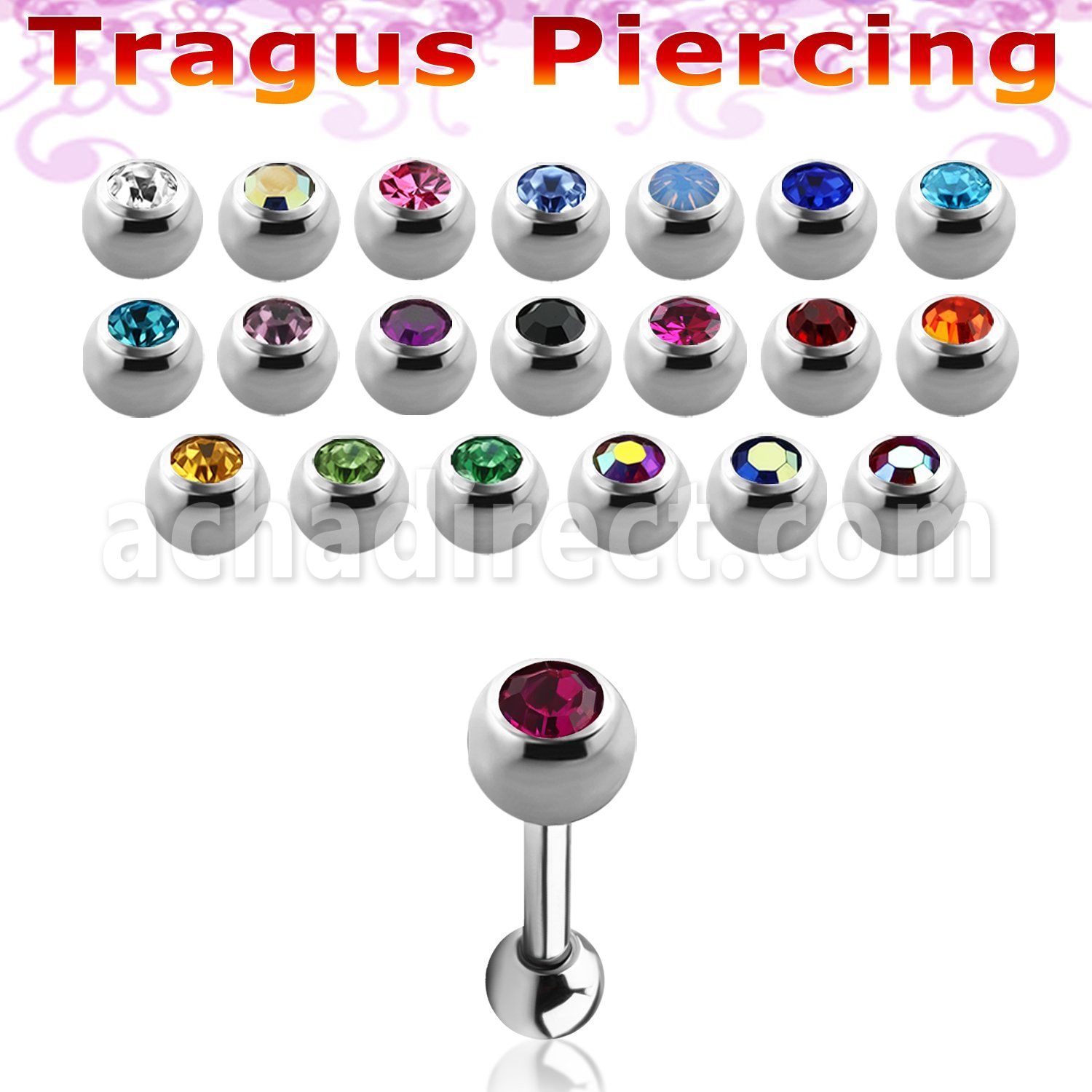bber35 barbell tragus para cartilago acero quirurgico bola 4mm joya bisel bola acero liso 3mm venta