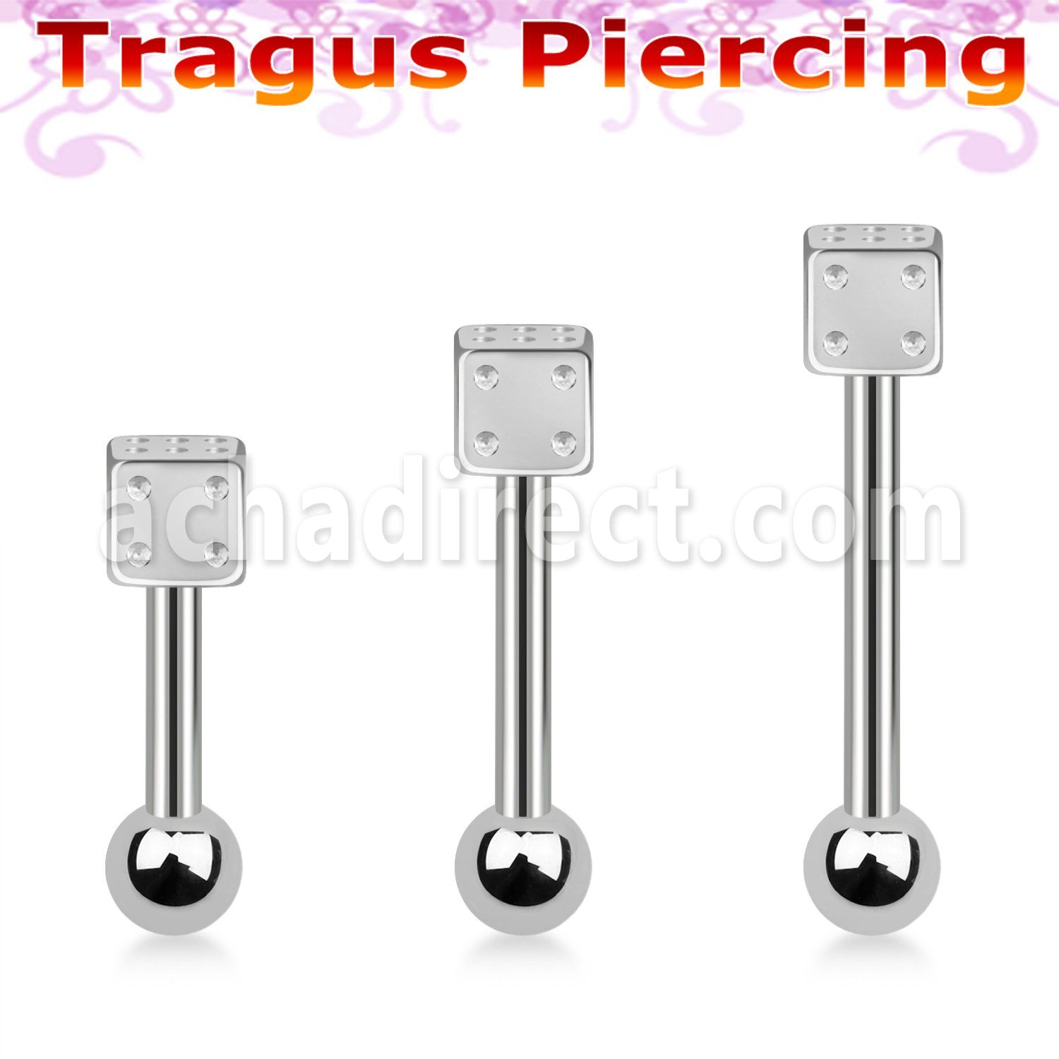 bbesdi barbell tragus 316l bola 3mm dado 3mm venta