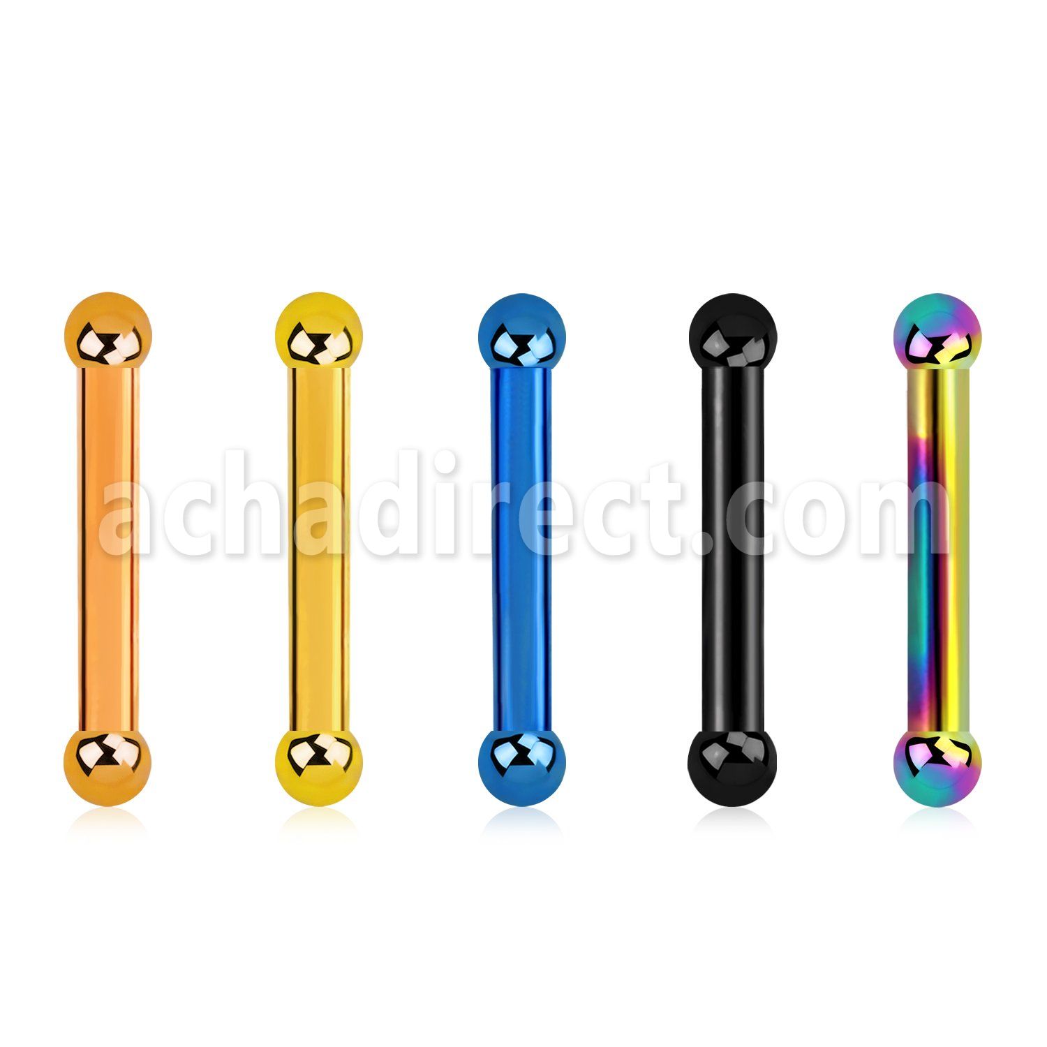 bbetb2 barbell ceja helix acero quirurgico anodizado bolas 2mm al por mayor