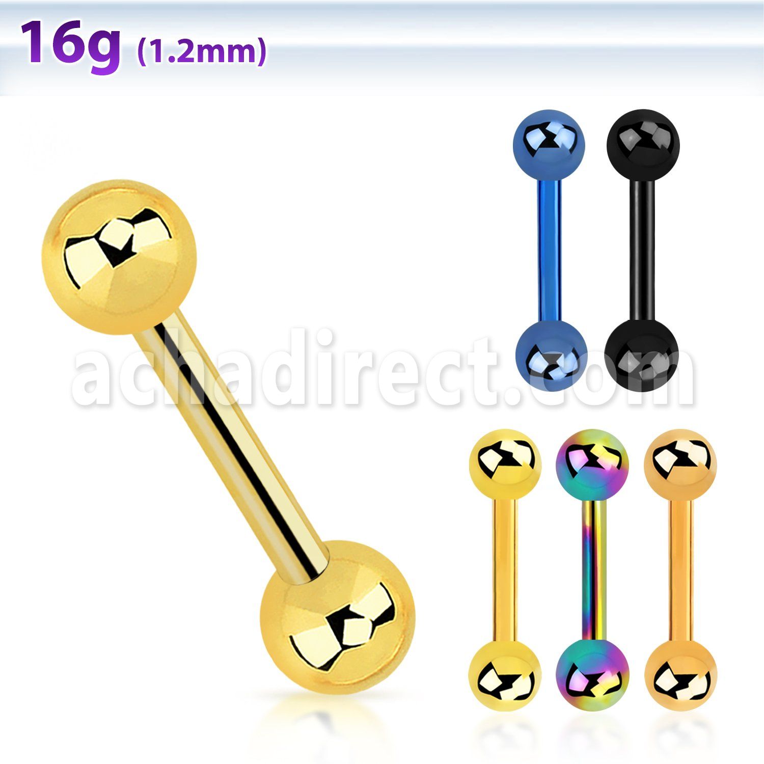 bbetb4 barbell ceja helix acero quirurgico anodizado bolas 4mm al por mayor