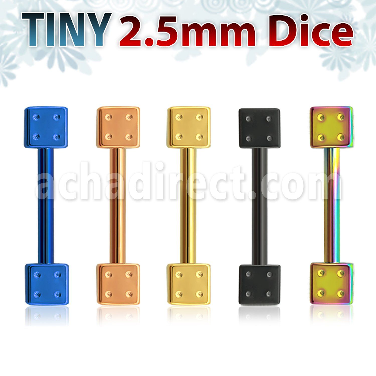 bbetdi25 barbell ceja acero quirurgico dados 2 5mmm venta