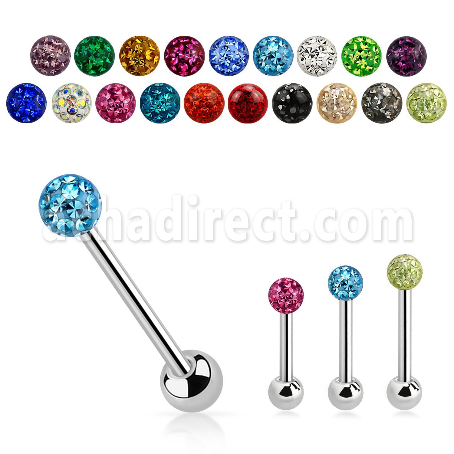 bbfr6 barbell tragus para cartilago acero quirurgico bola 6mm cristal ferido bola acero liso 3mm mayorista