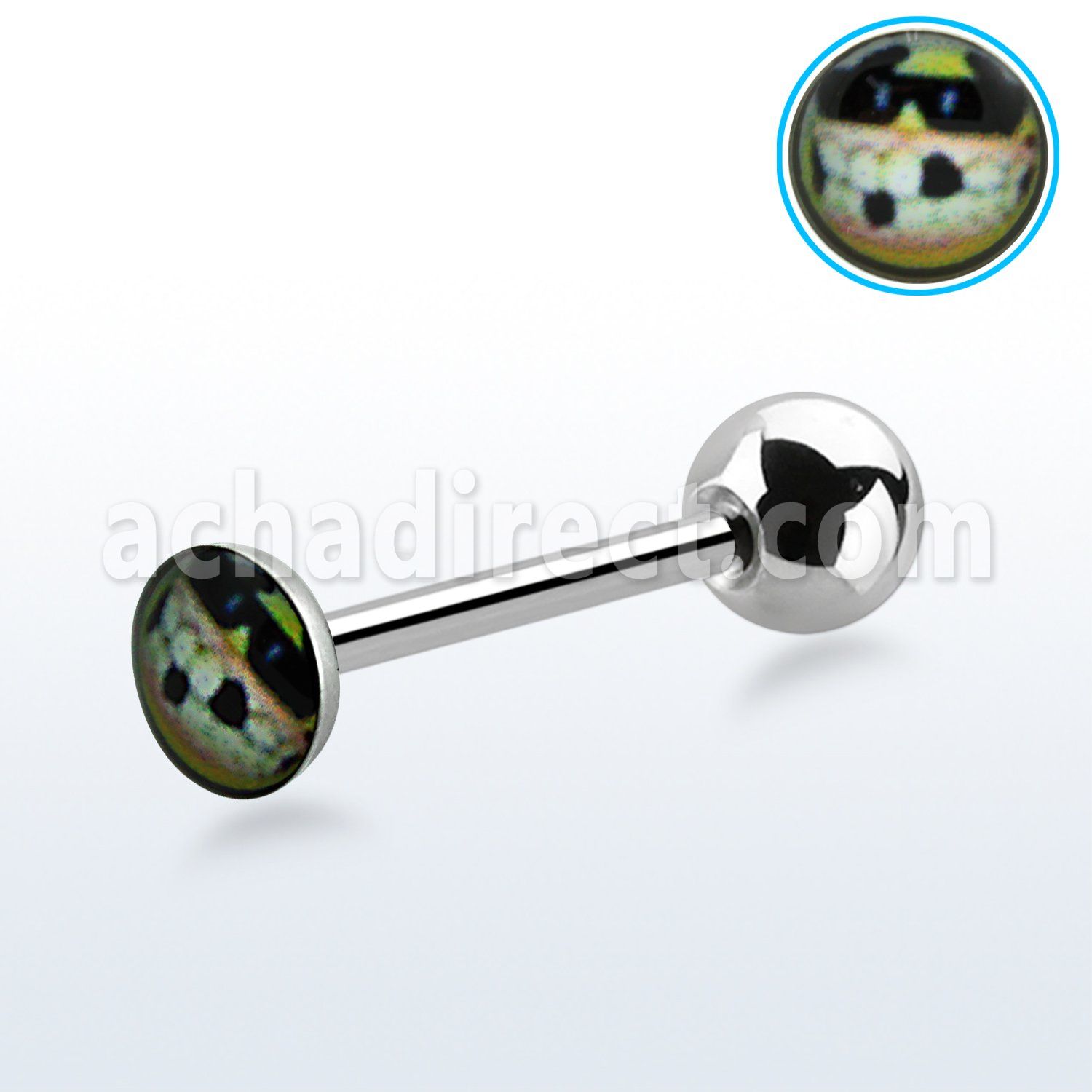 bbfsmg barbell lengua acero quirurgico logo cara sonrisa gafas sol 16mm al por mayor