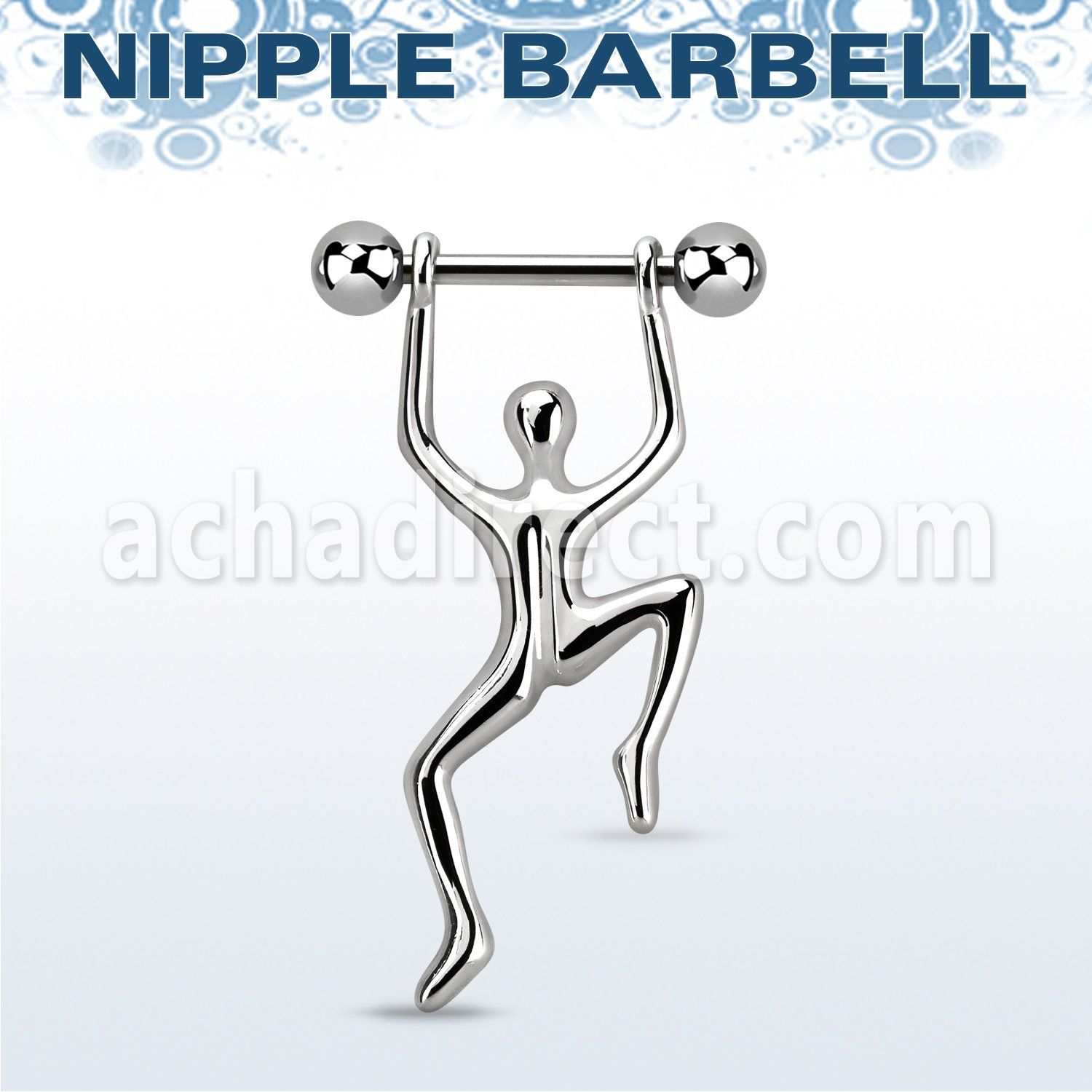 bbnpd7 barbell pezon acero quirurgico bolas 5mm hombre colgando plata al por mayor