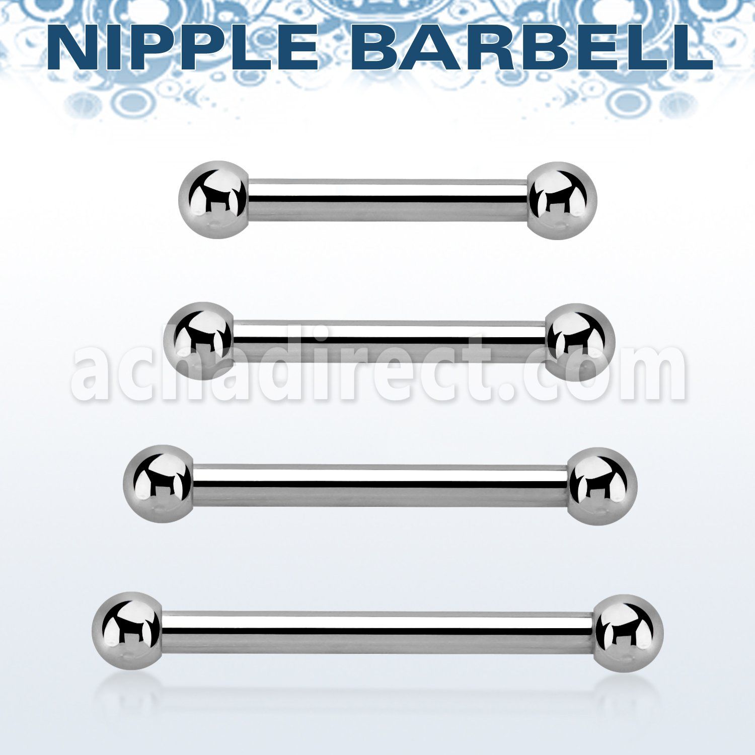 bbnpss barbell pezon acero quirurgico bolas 3mm distribuidor mayorista