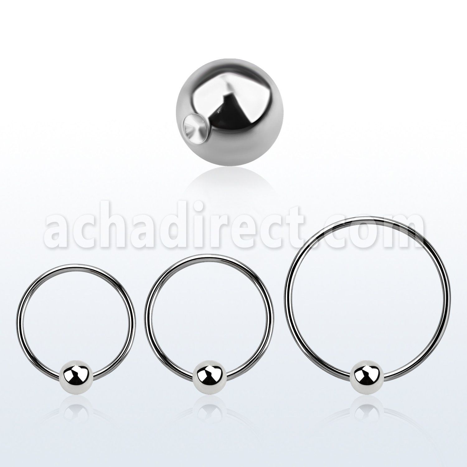 bcr14ml aro bola presion diametro acero 316l bola 5mm hendiduras usar como arete al por mayor