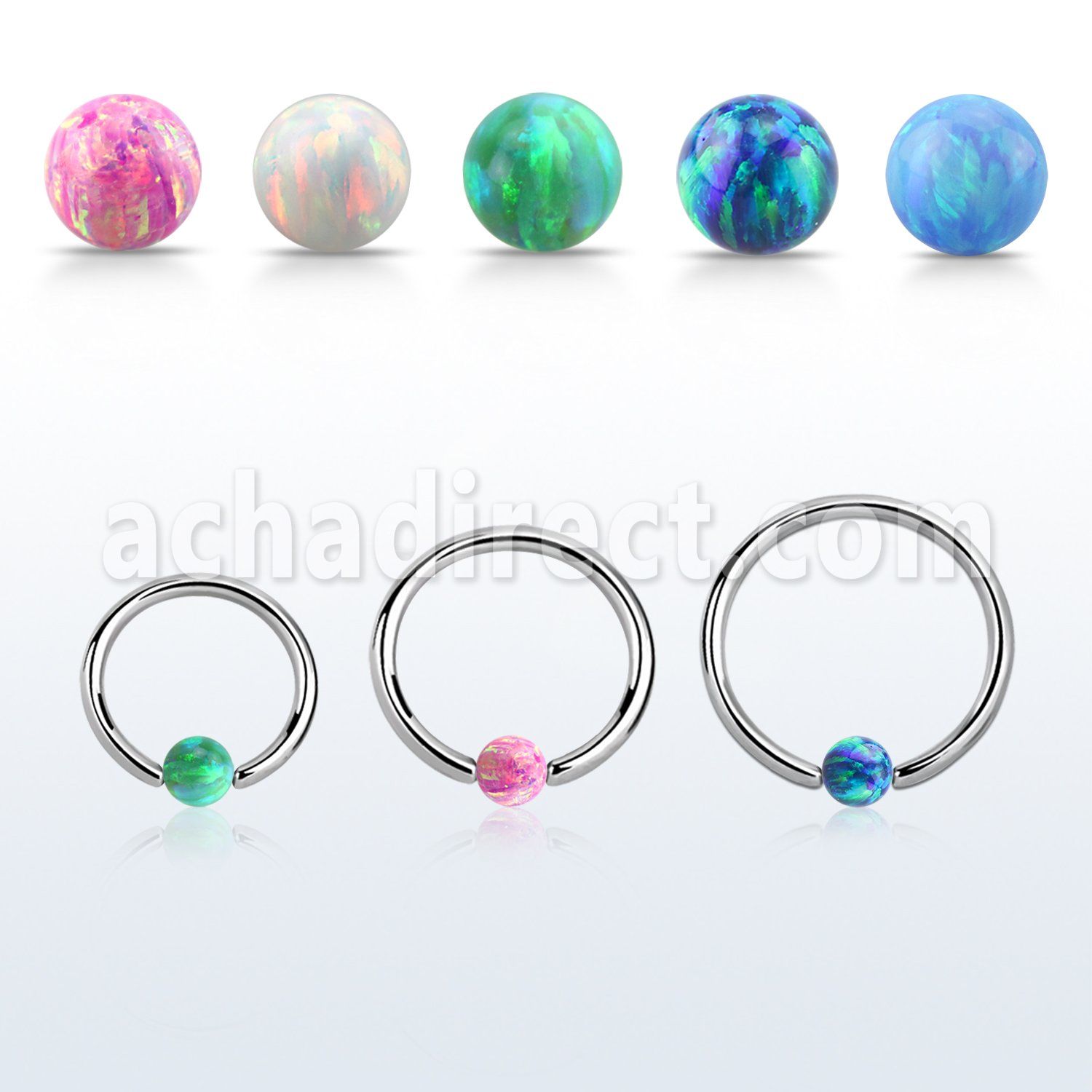 bcr20o3 aro bola presion acero quirurgico bola cierre 3mm opalo sintetico distribuidor