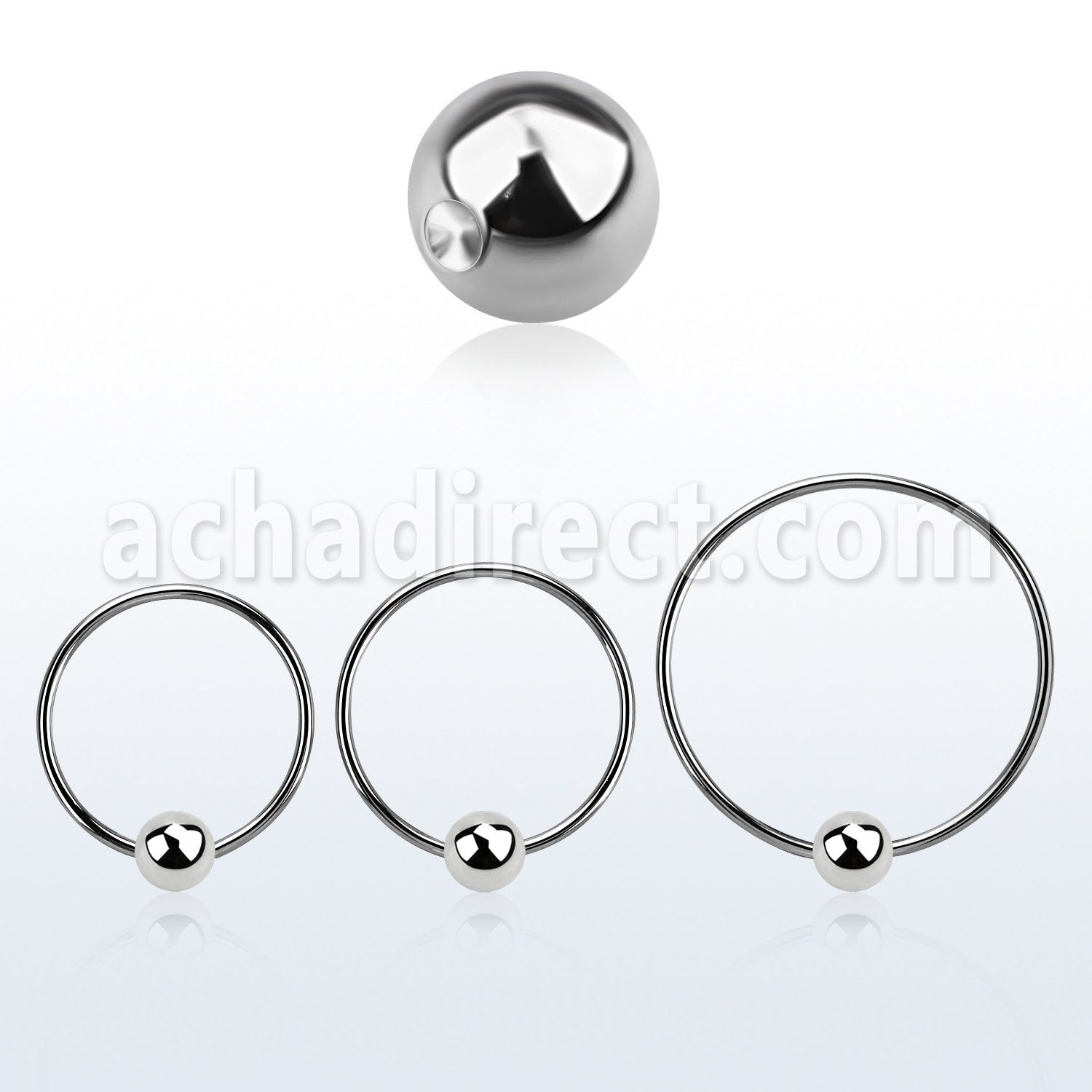 bcreb5l aro bola presion diametro acero 316l bola 5mm hendiduras usar como arete distribuidor