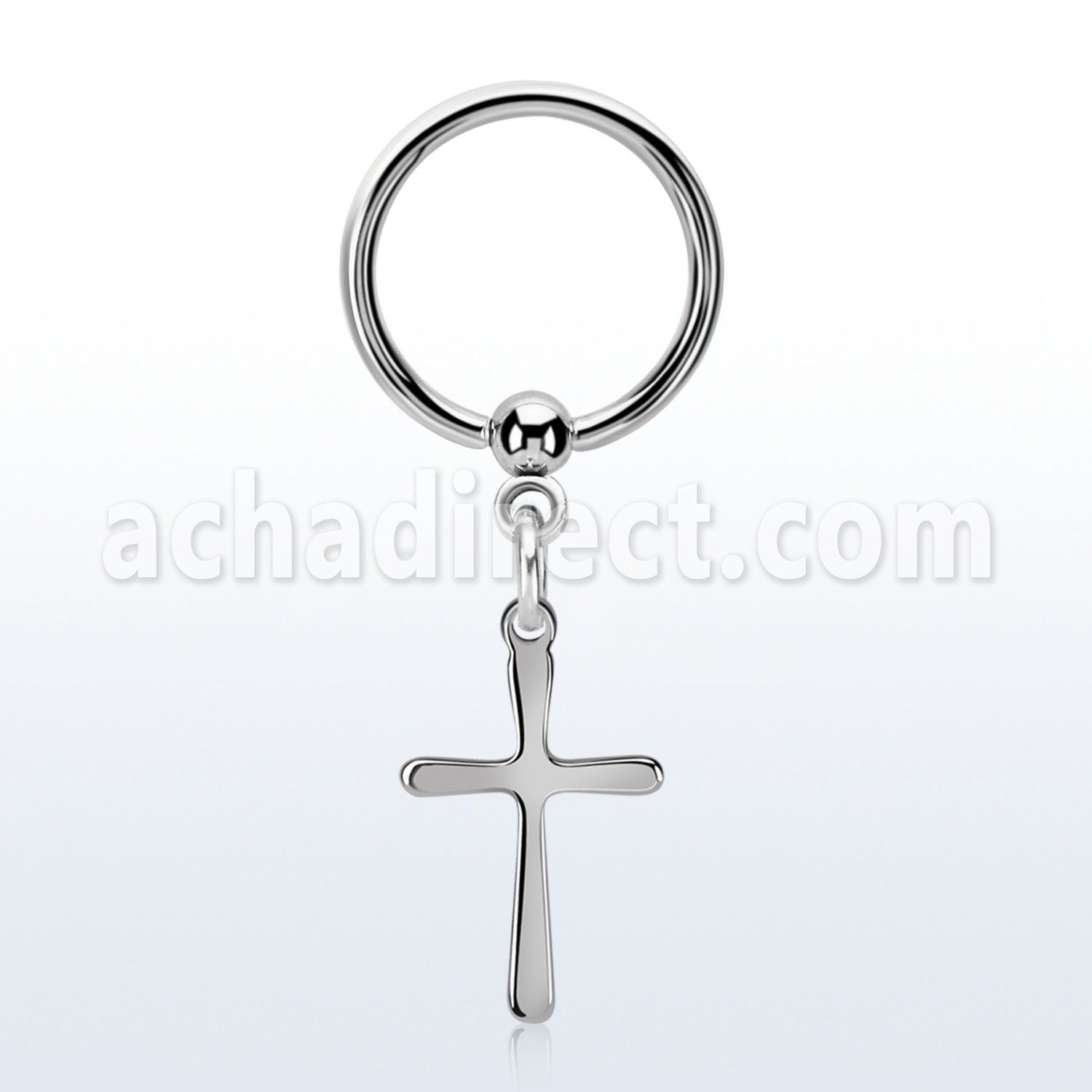 bcrscrs aro acero quirurgico 316l bola presion colgante liso cruz simple al por mayor