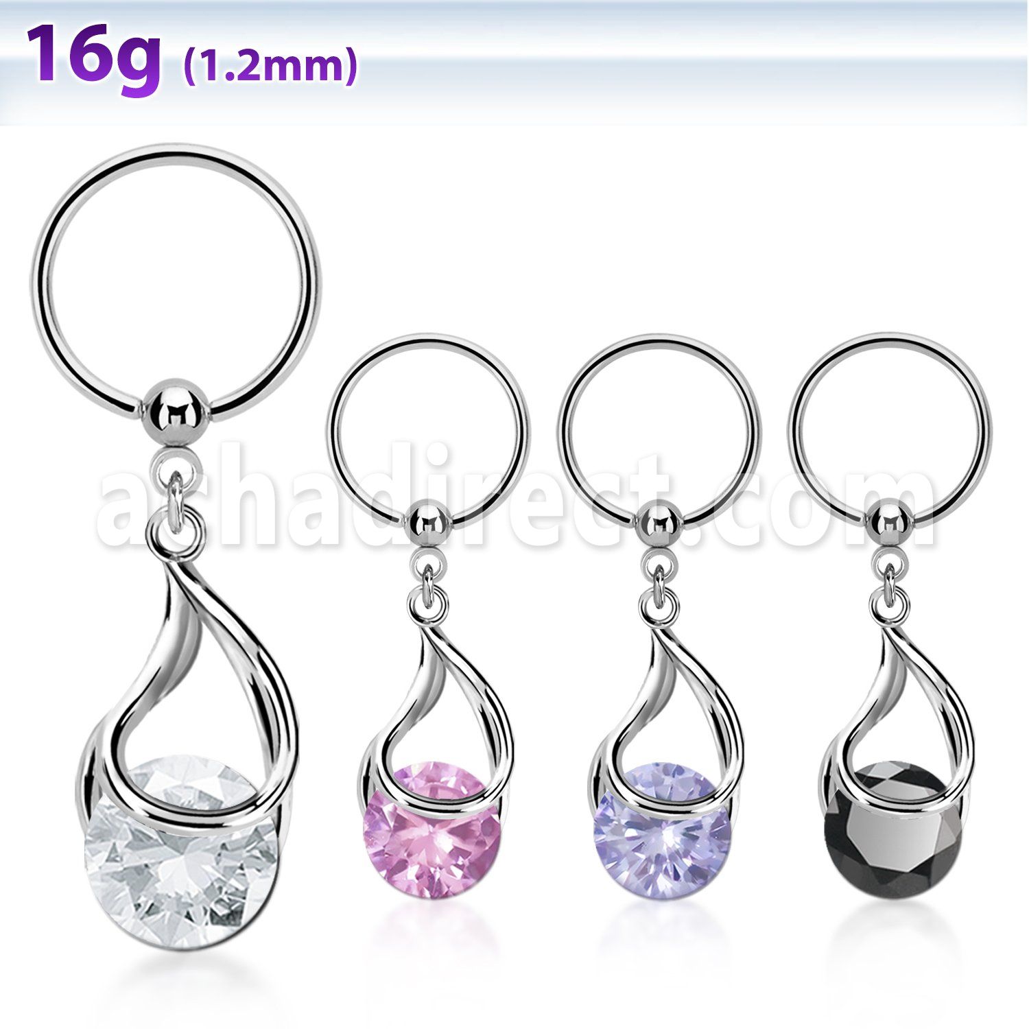 bcrsz416 aro bola presion acero 316l colgante zirconia redonda ajustada presion plata venta