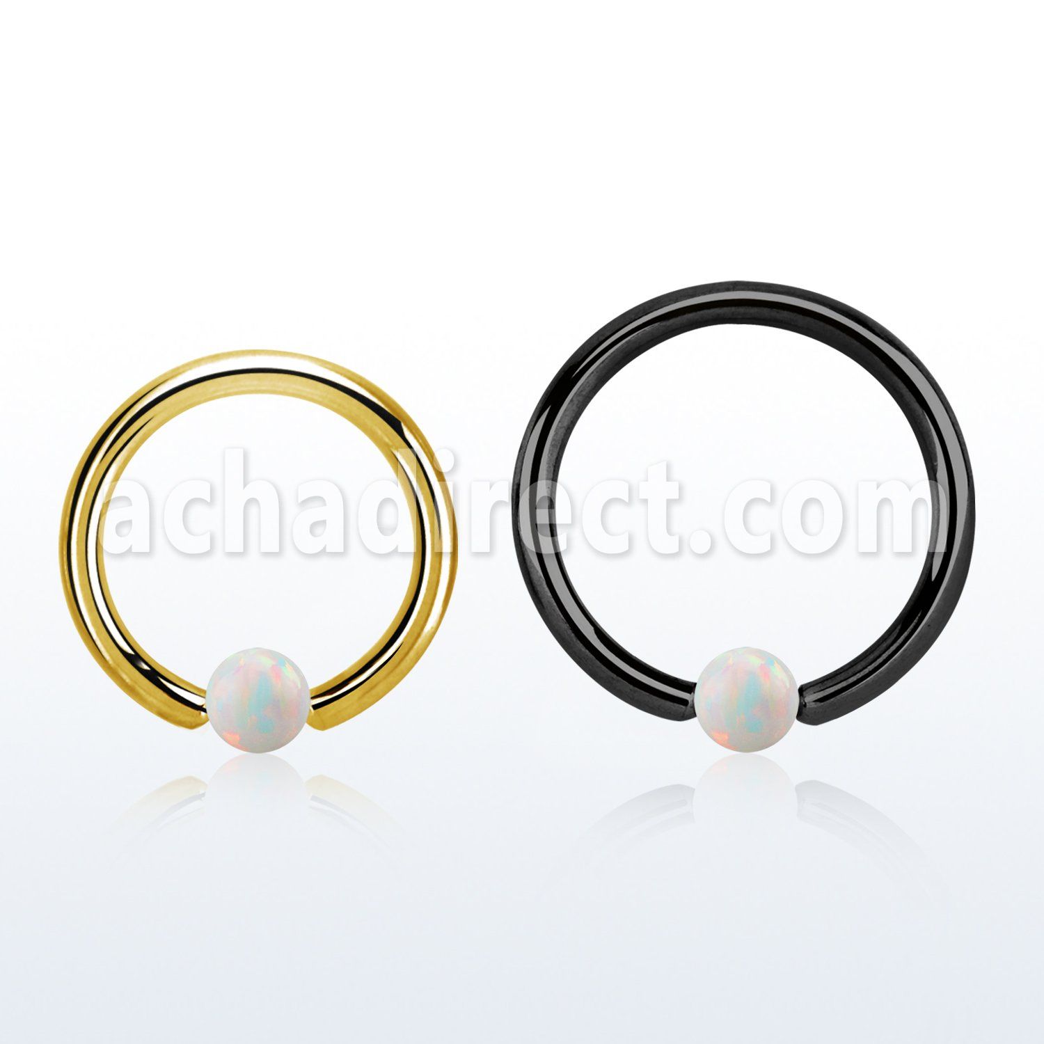 bcrt12o4 aro bola presion acero 316l pvd 12g 2mm bola 4mm opalo sintetico mayorista