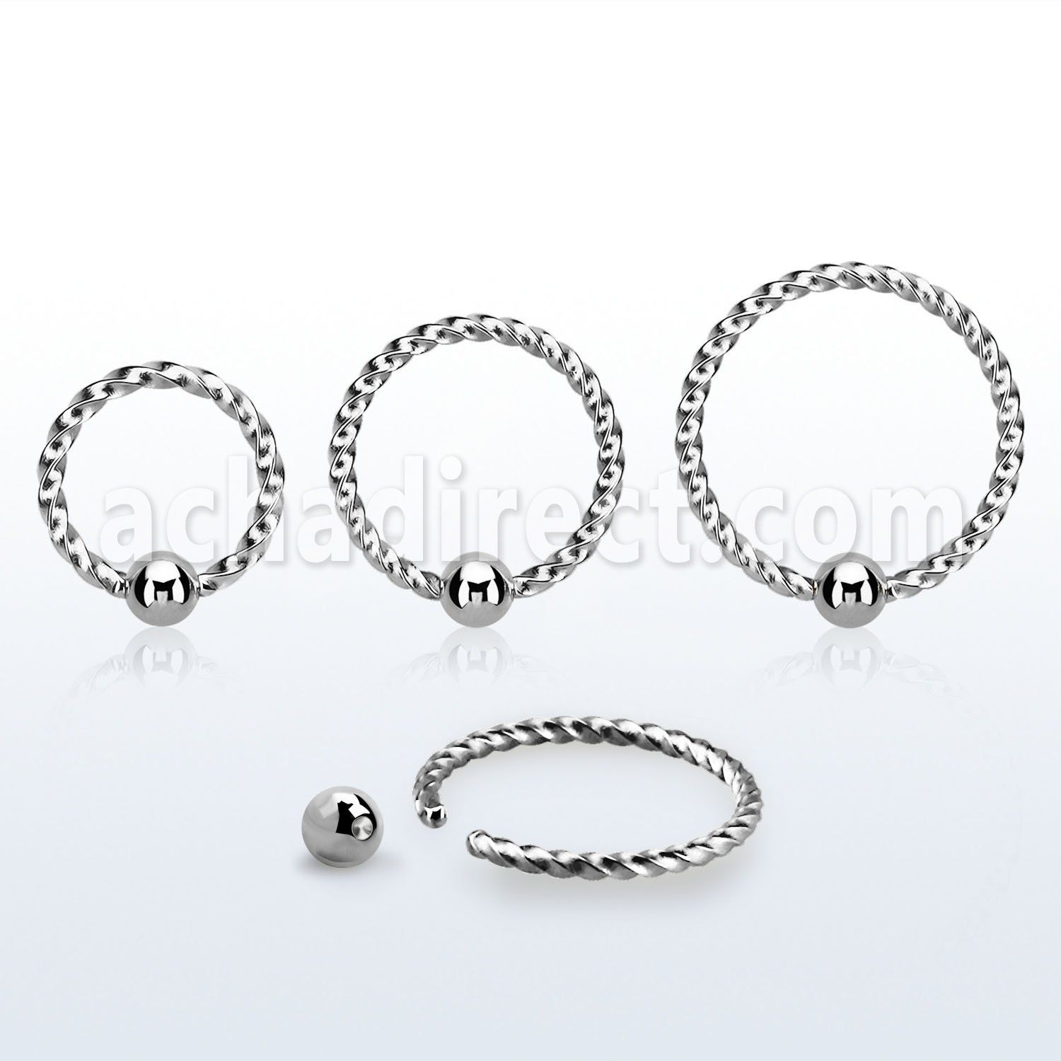 bcw18s aro bola presion acero quirurgico 1mm cable espiral mayorista