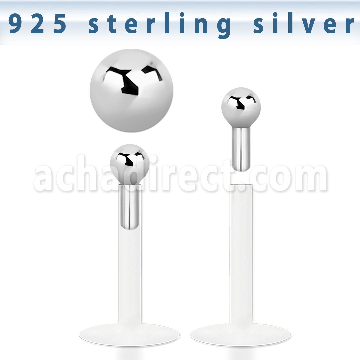 bilbbv labret bio flexible bola plata esterlina 2mm venta