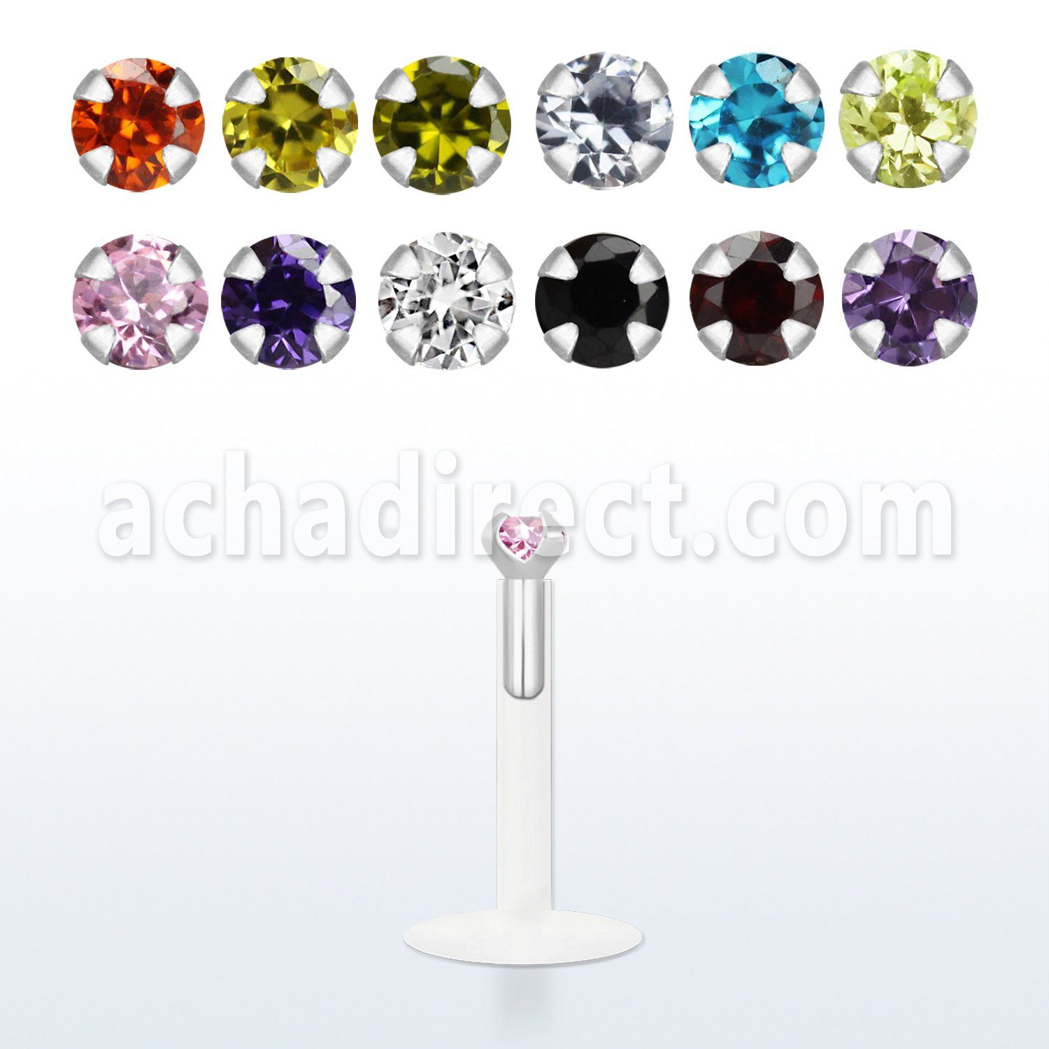 bilbzs labret bio flexible transparente zirconita redonda 1 5mm distribuidor