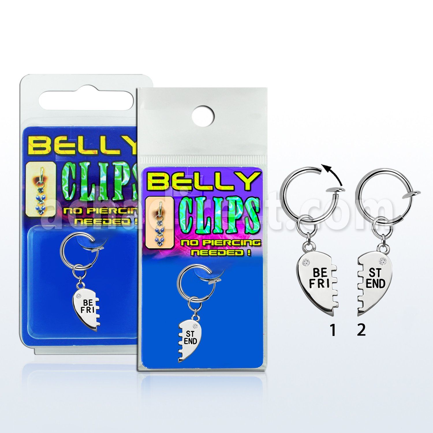 blcp686 piercing falso clip ombligo best friends colgado 1 pieza venta