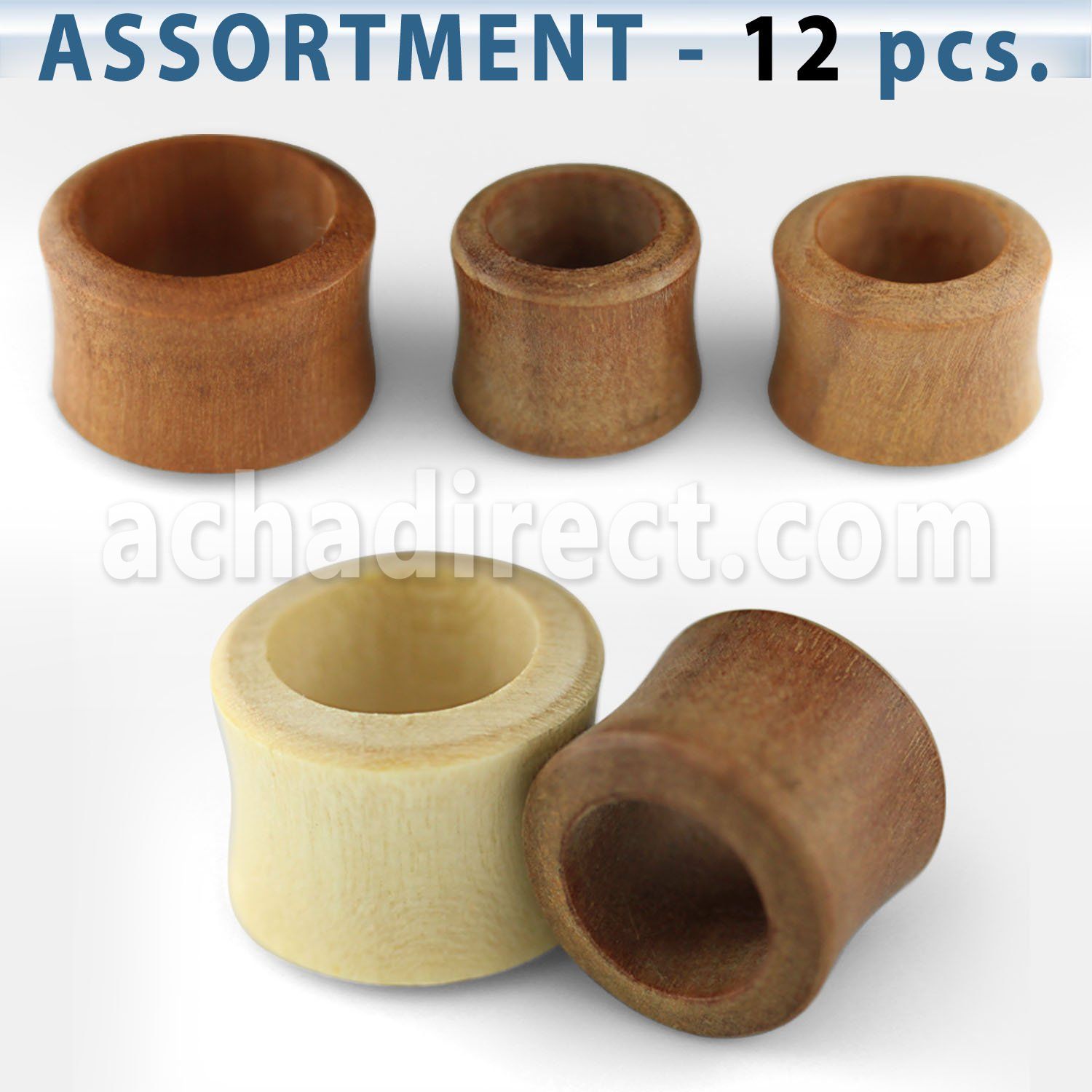 blk215 surtido piercings 12 dilataciones tunel doble flare madera teca cocodrilo venta