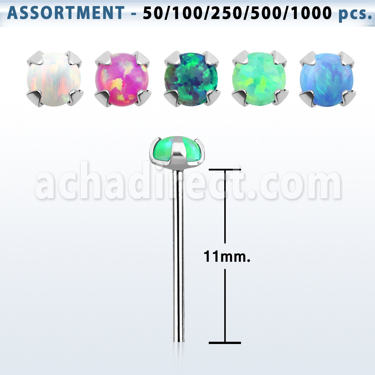 blk573 surtido por mayorpiercing nariz doblar tu mismo plata esterlina 925 0 6mm opalos sinteticos redondos 2mm al por mayor