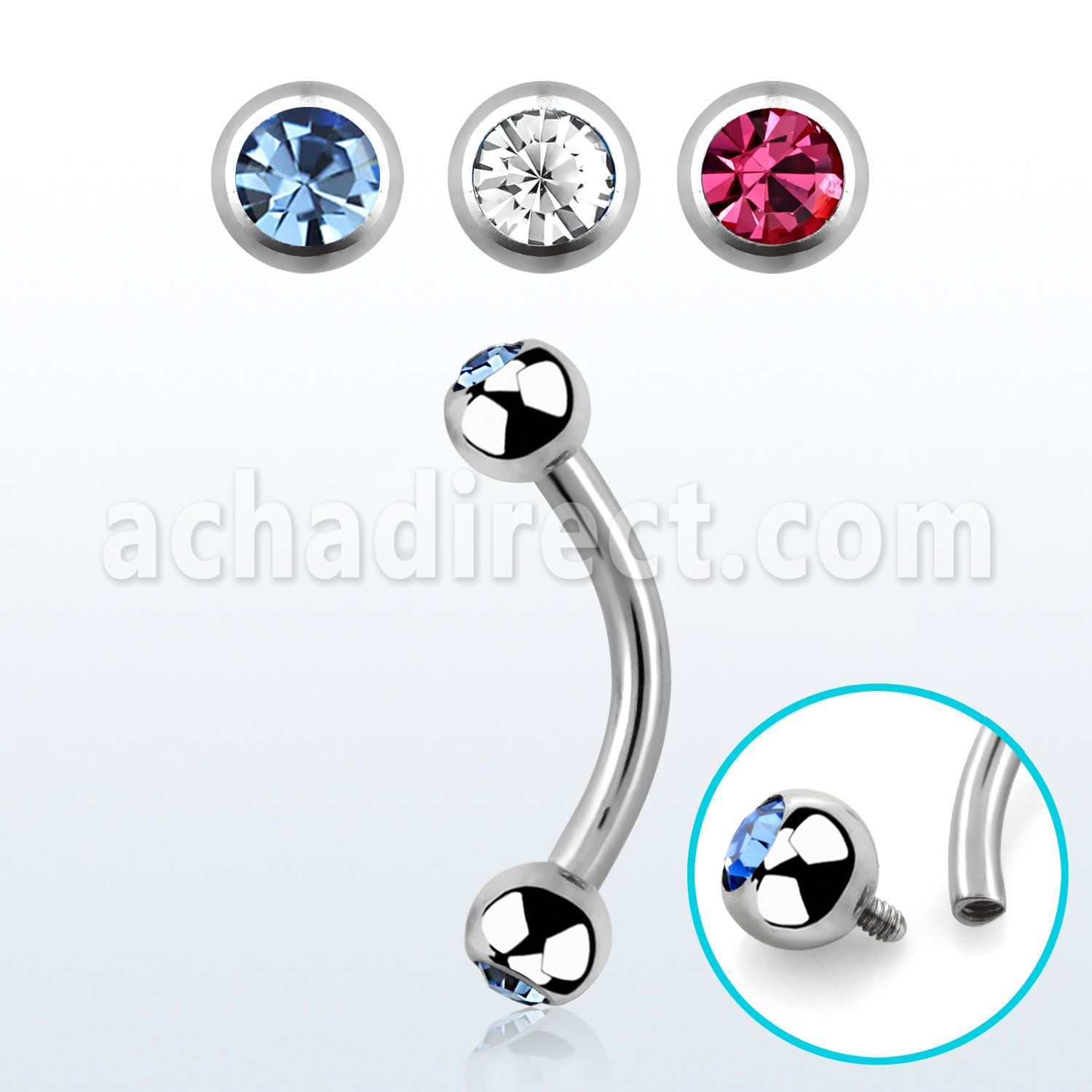 bne2cin banana ceja acero quirurgico bolas joya engasta bisel 3mm rosca interna 8mm distribuidor