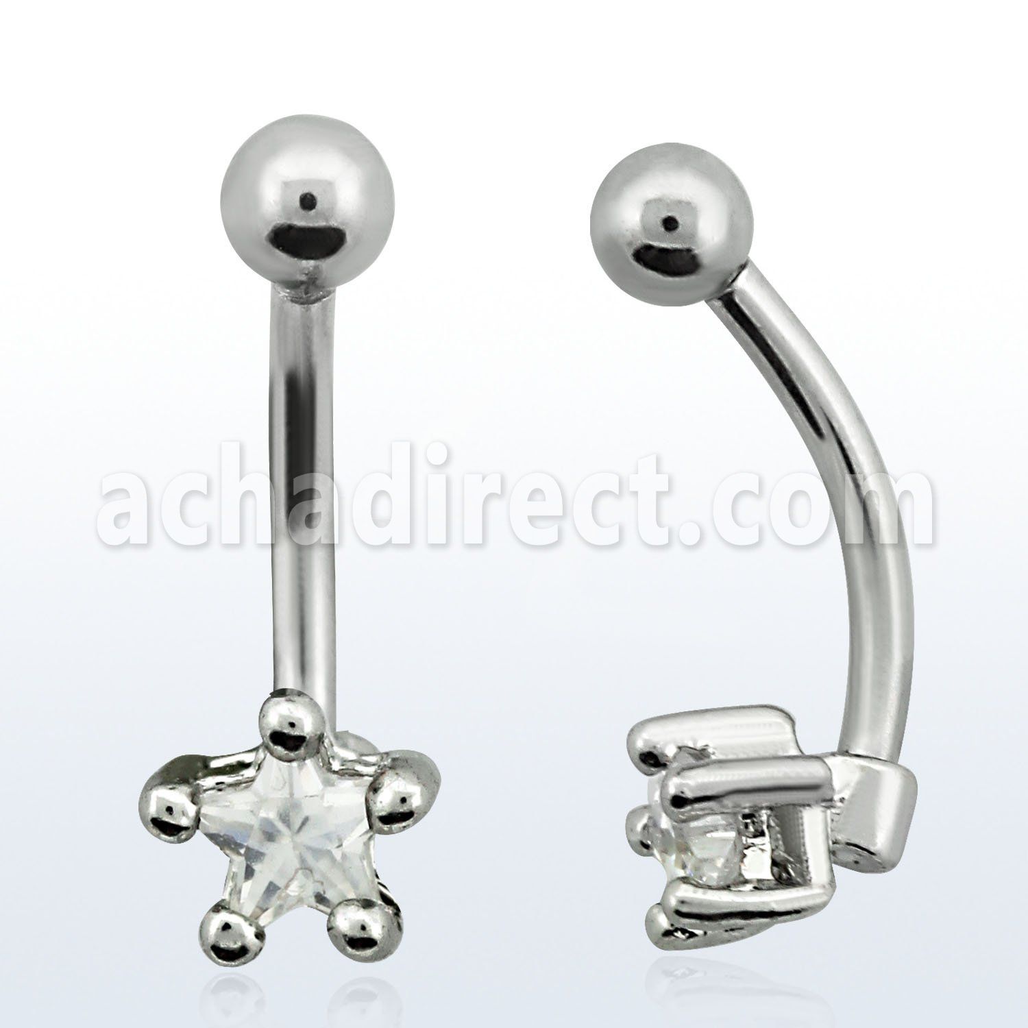 bnesrz banana ceja acero quirurgico estrella zirconia 4mm lado bola 3mm 8mm distribuidor mayorista