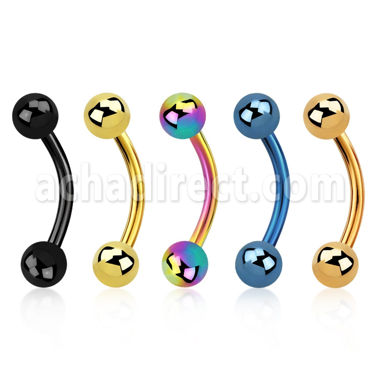 bnetb4 banana ceja acero quirurgico anodizado bolas 4mm venta