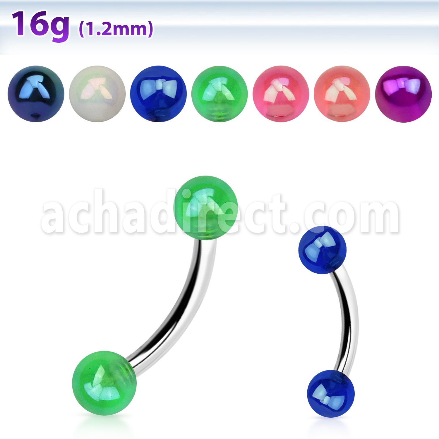 bneuvbab banana ceja acero quirurgico bolas acrilicas recubrimiento ab 3mm al por mayor