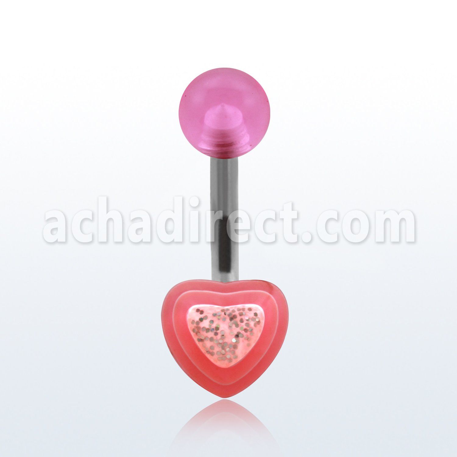 bnhrlym piercing ombligo acero quirurgico acrilica corazon bola acrilica al por mayor