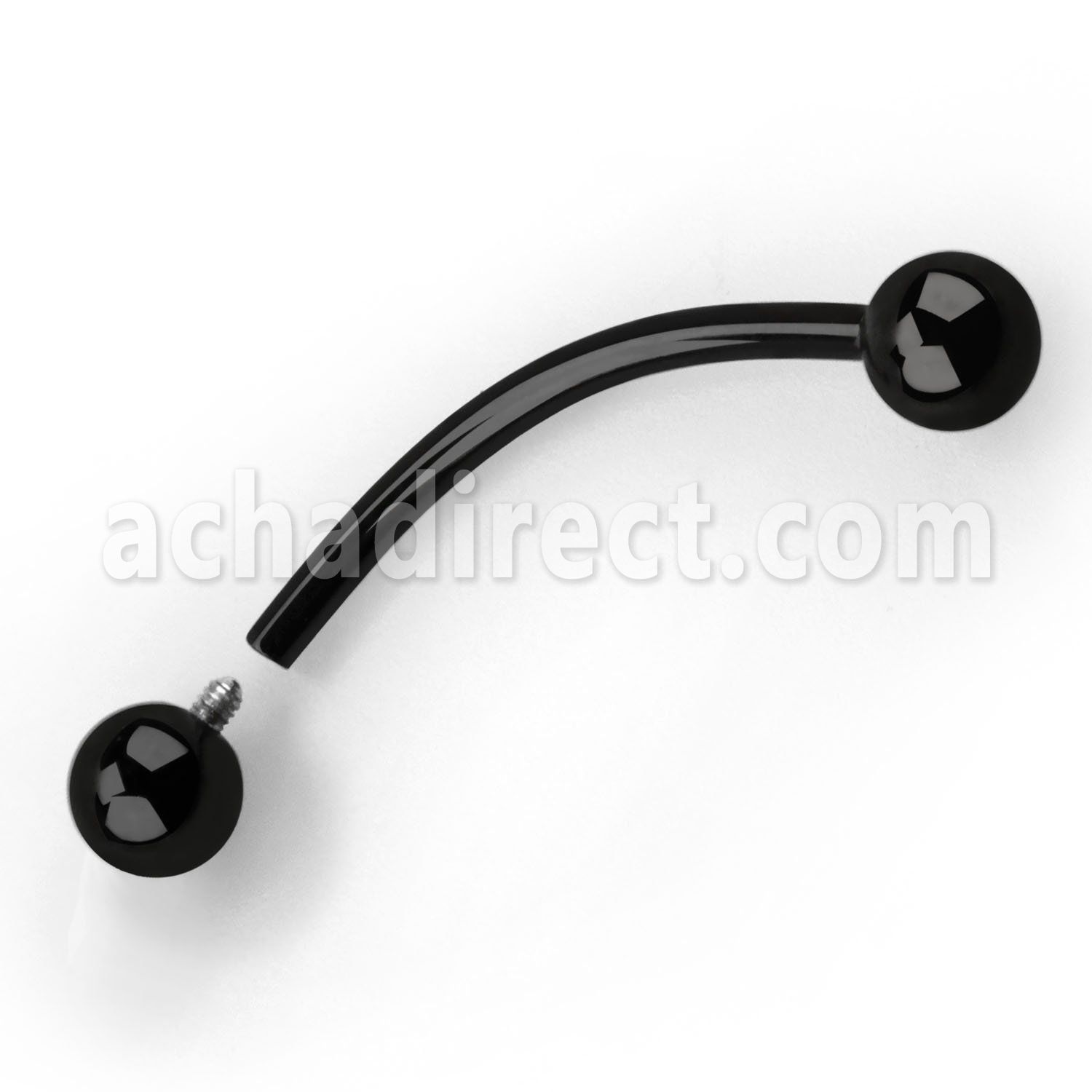 bntpb banana acero 316l pvd negro bolas rosca interna piercings principe alberto 19mm distribuidor mayorista