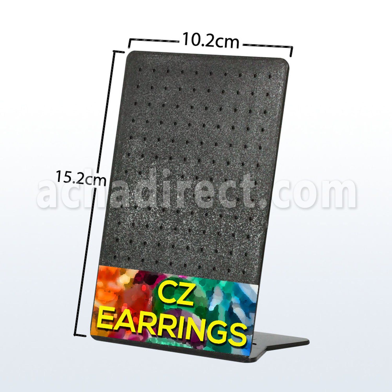 br6 display acrilico vacio negro 60 pares piercings oreja venta