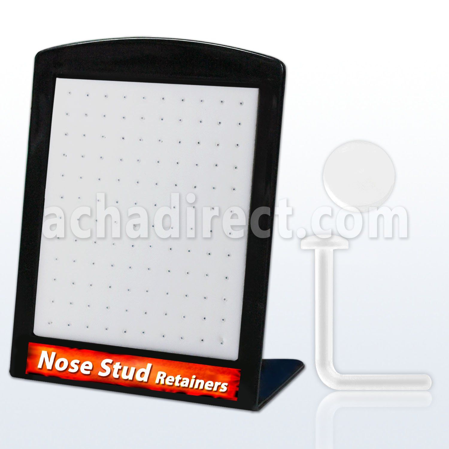 brac16 display 120 retainers piercings nariz l acrilico flexible transparente disco plano 2mm venta