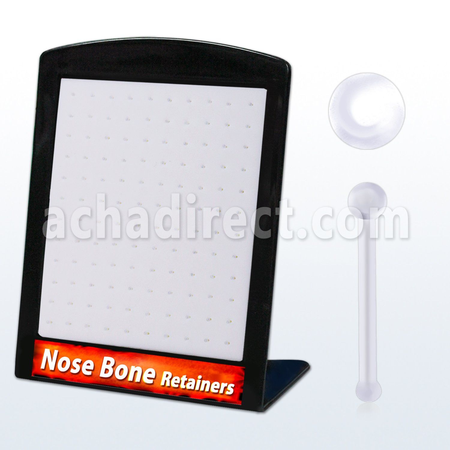 brac9 display 120 retainer piercing nariz hueso acrilico flexible transparente 0 6mm bola 1 5mm distribuidor mayorista