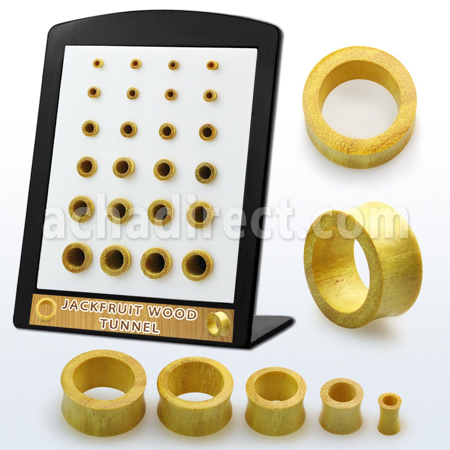 brdpwj display 24 dilataciones tunel doble flare madera jaca 3mm 12mm al por mayor