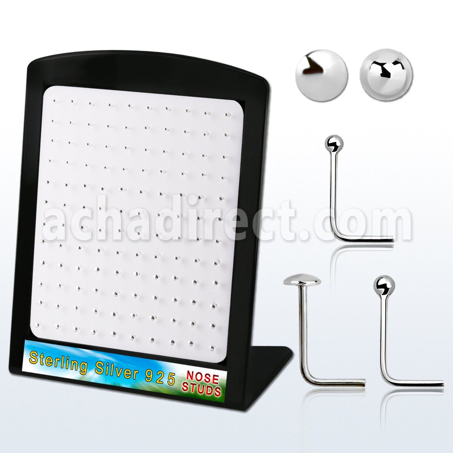 brmnsb display 120 piercing nariz l plata esterlina 925 0 6mm bola 1 5mm 2mm redonda 2mm al por mayor