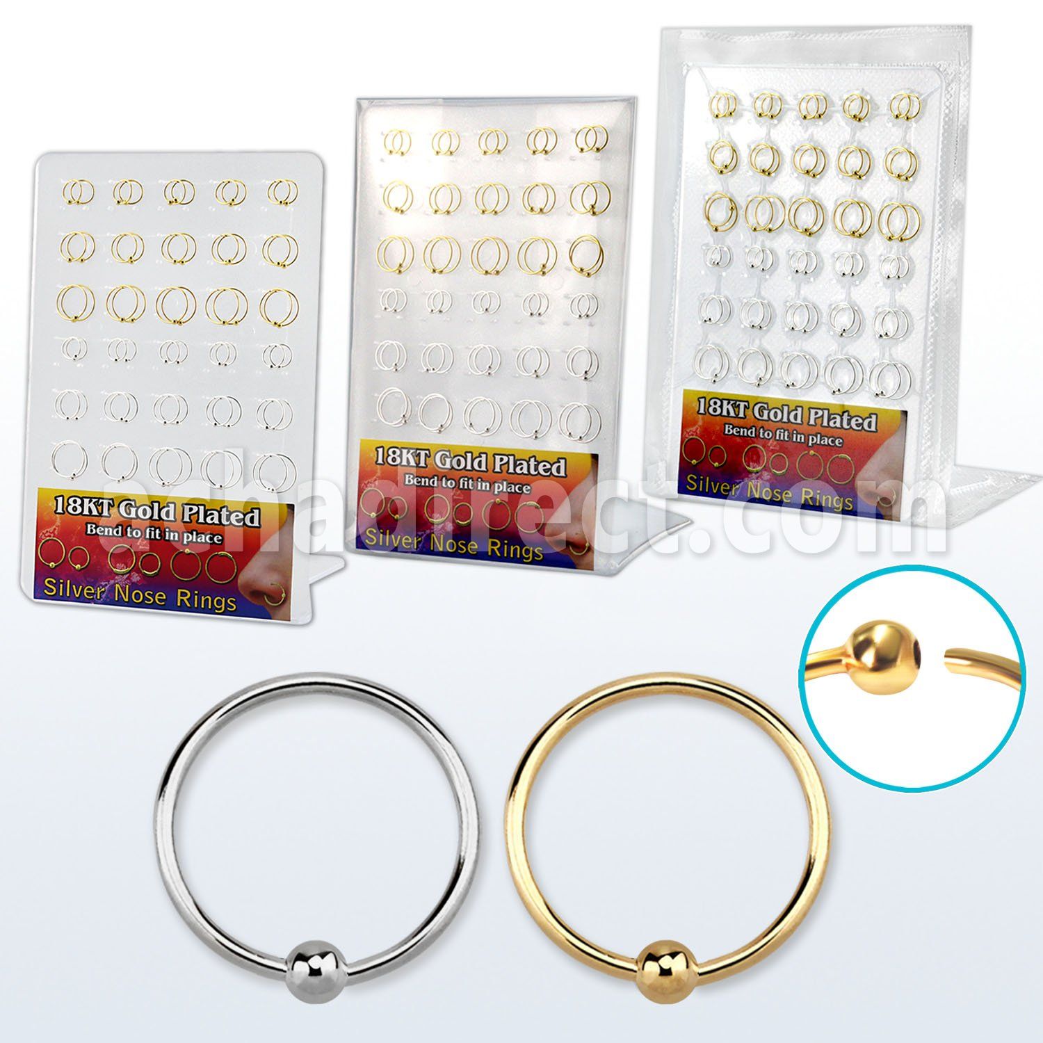 brnhp13 display 60 aros nariz plata esterlina aros nariz plata oro bola 0 6mm 8mm 12mm venta