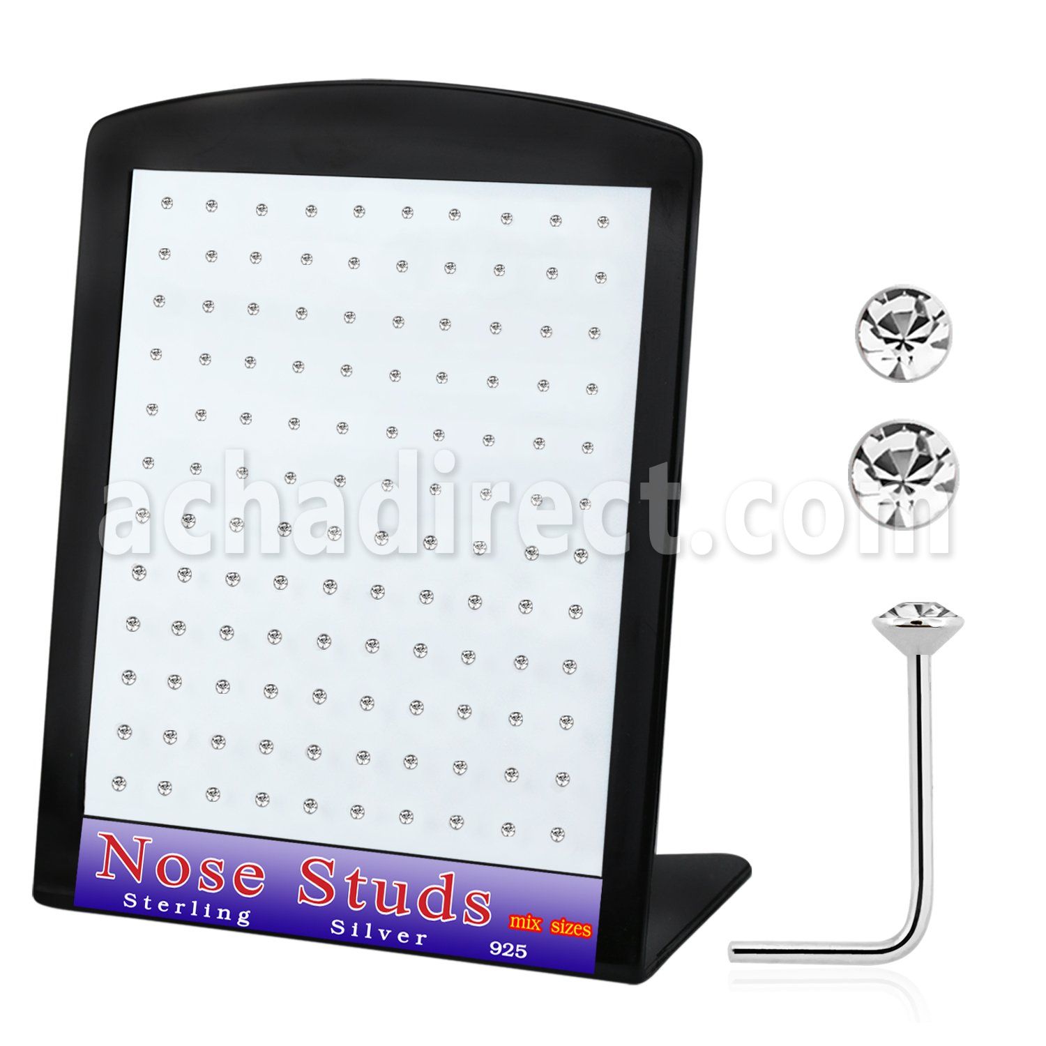 brnsmc10 925 sterling silver nose studs round crystal tops