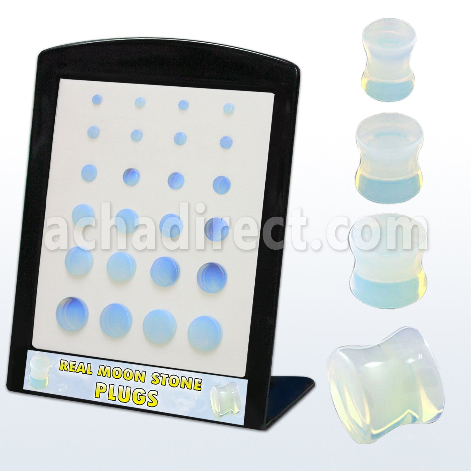 brpg113 display 24 plug doble flare luna opalita 6g 4mm 12 12mm venta por mayor