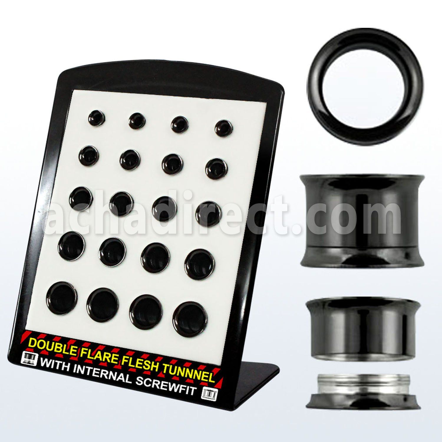 brpg149c al por mayor display 20 dilatadores tunel doble flare acero rosca interna 2g 916 6mm 14mm distribuidor mayorista