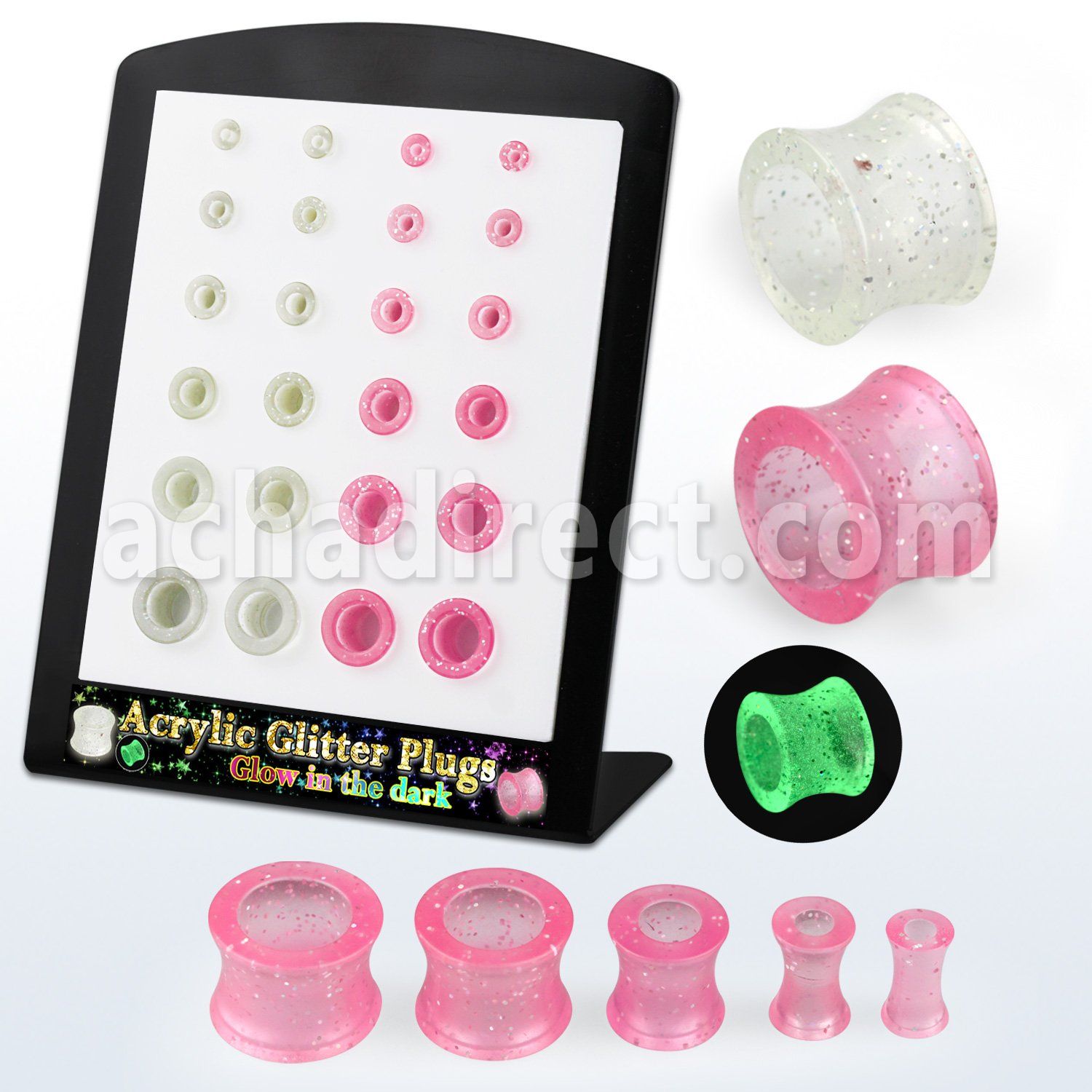 brpg178 mayorista display 20 plugs doble flare acrIlico logo dragon rojo veneno verde calibre 2g to 916 6mm 14mm al por mayor