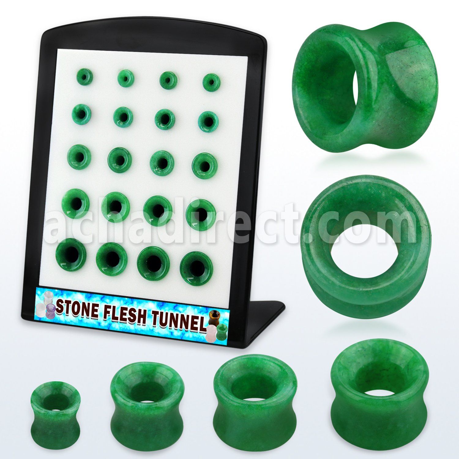 brpg191 display 20 dilatadores tunel doble flare jade verde 2g 916 6mm 14mm distribuidor mayorista