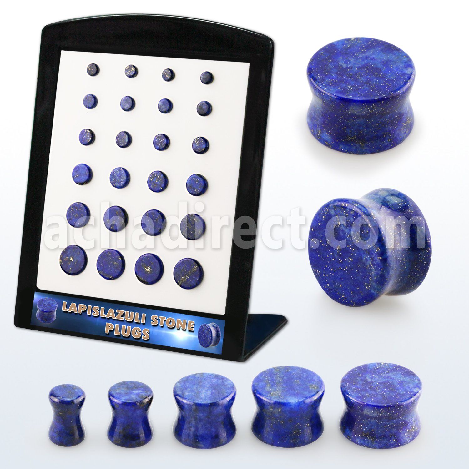 brpg203 display 24 plugs doble flare lapislazuli 6g to 12 4mm 12mm distribuidor mayorista