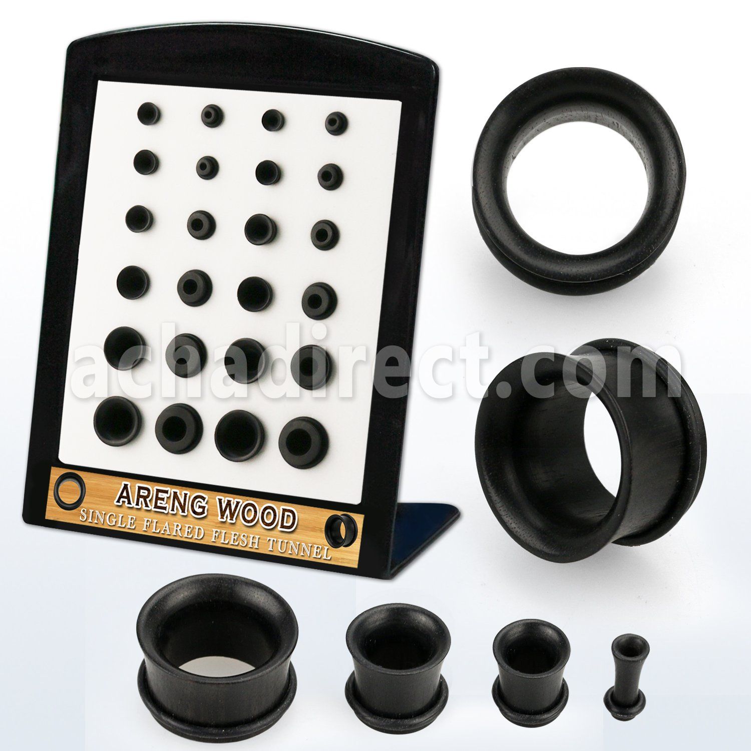 brpg213 distribuidor mayorista display 24 dilatadores tunel single flare madera sawo junta torica goma 6g to 12 4mm 12mm venta por mayor
