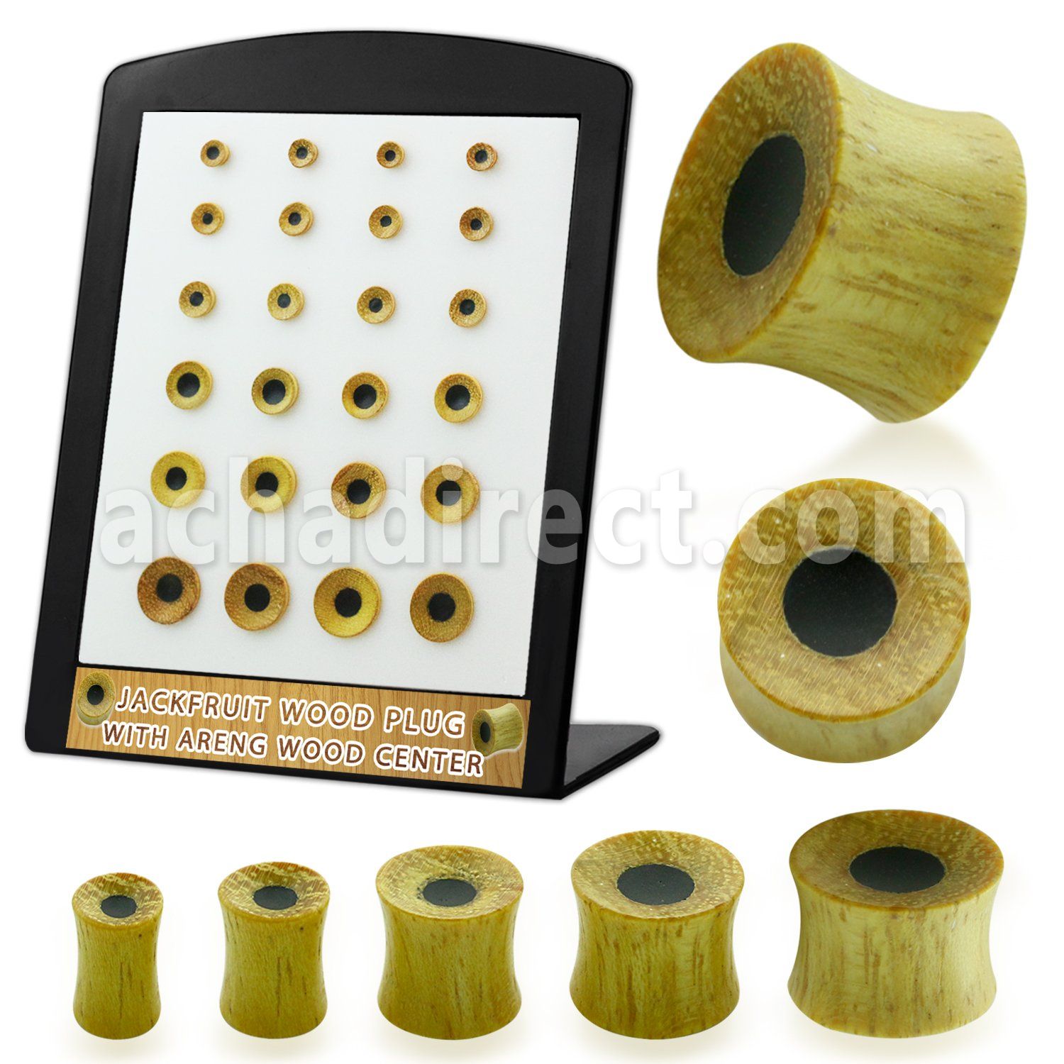 brpjwac display 24 plugs doble flare concavo madera jaca centro redondo madera areng 4mm 12mm mayorista