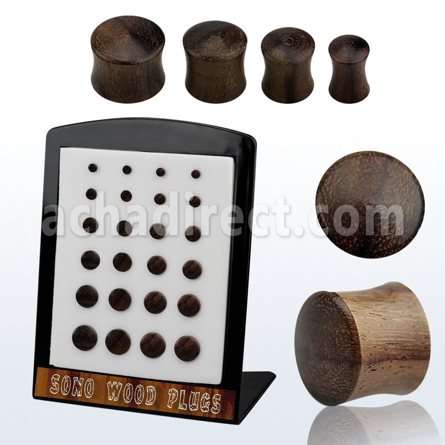 brpwn display 24 dilataciones plug doble flare madera sono 3mm 12mm distribuidor mayorista