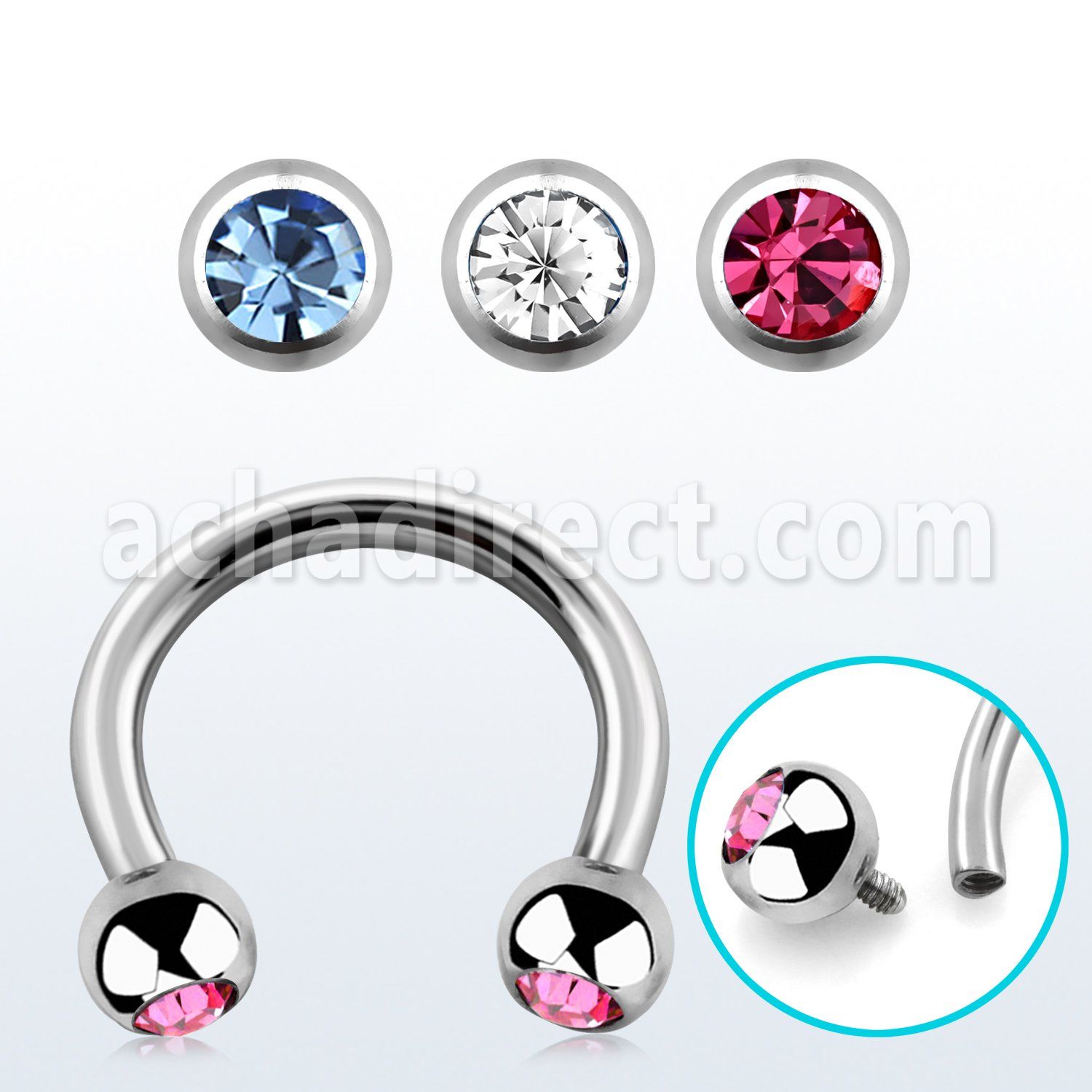 cbe2cin barbell circular acero quirurgico bolas joya 3mm rosca interna al por mayor