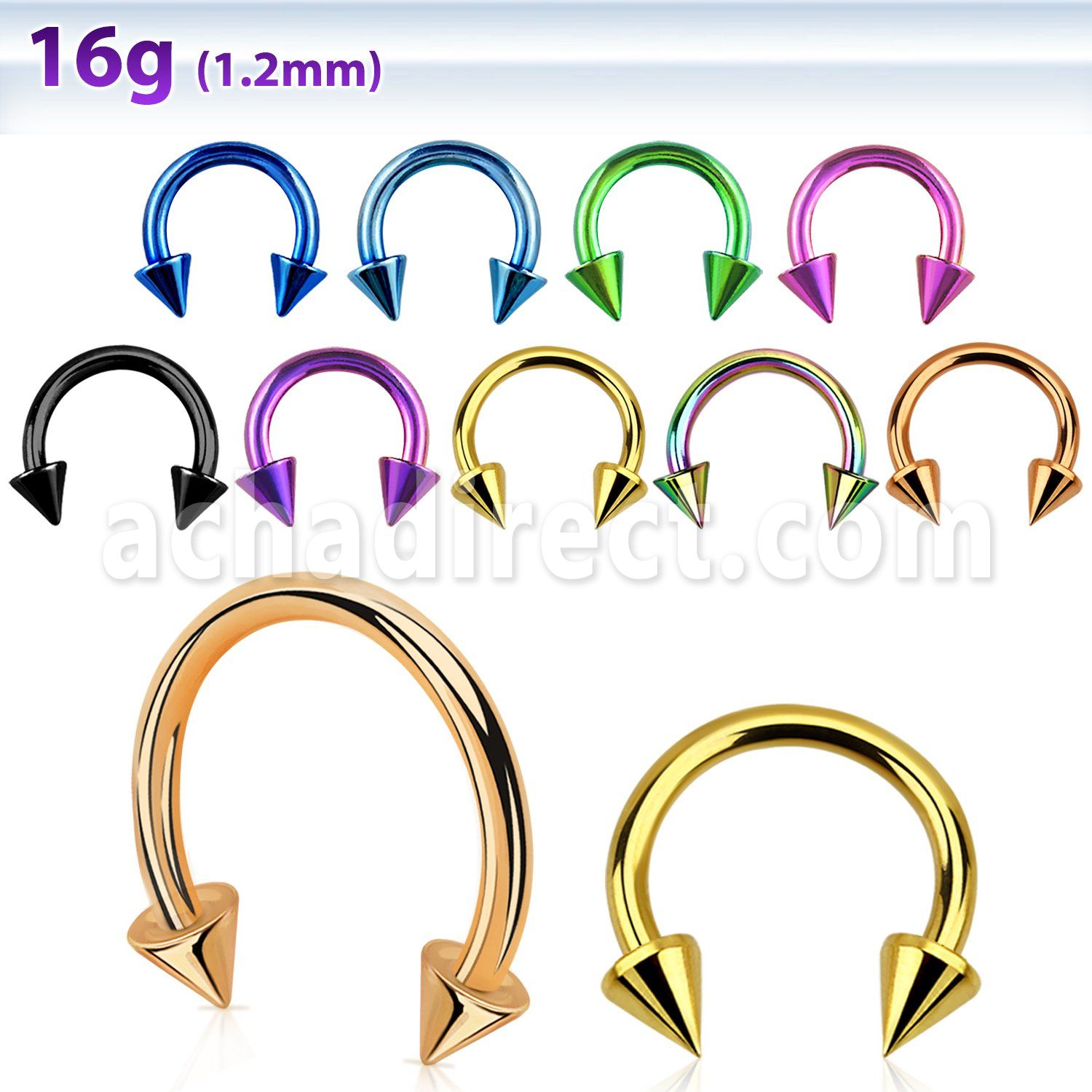 cbetcn barbell circular acero quirurgico pvd conos 3mm al por mayor